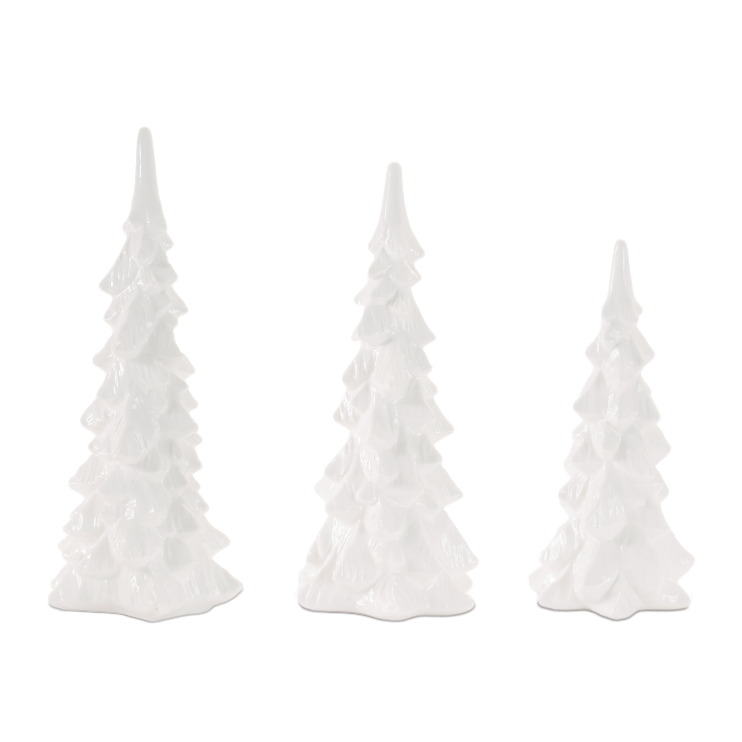 Tree (Set of 3) 5.75"H, 8"H, 10.25"H Ceramic