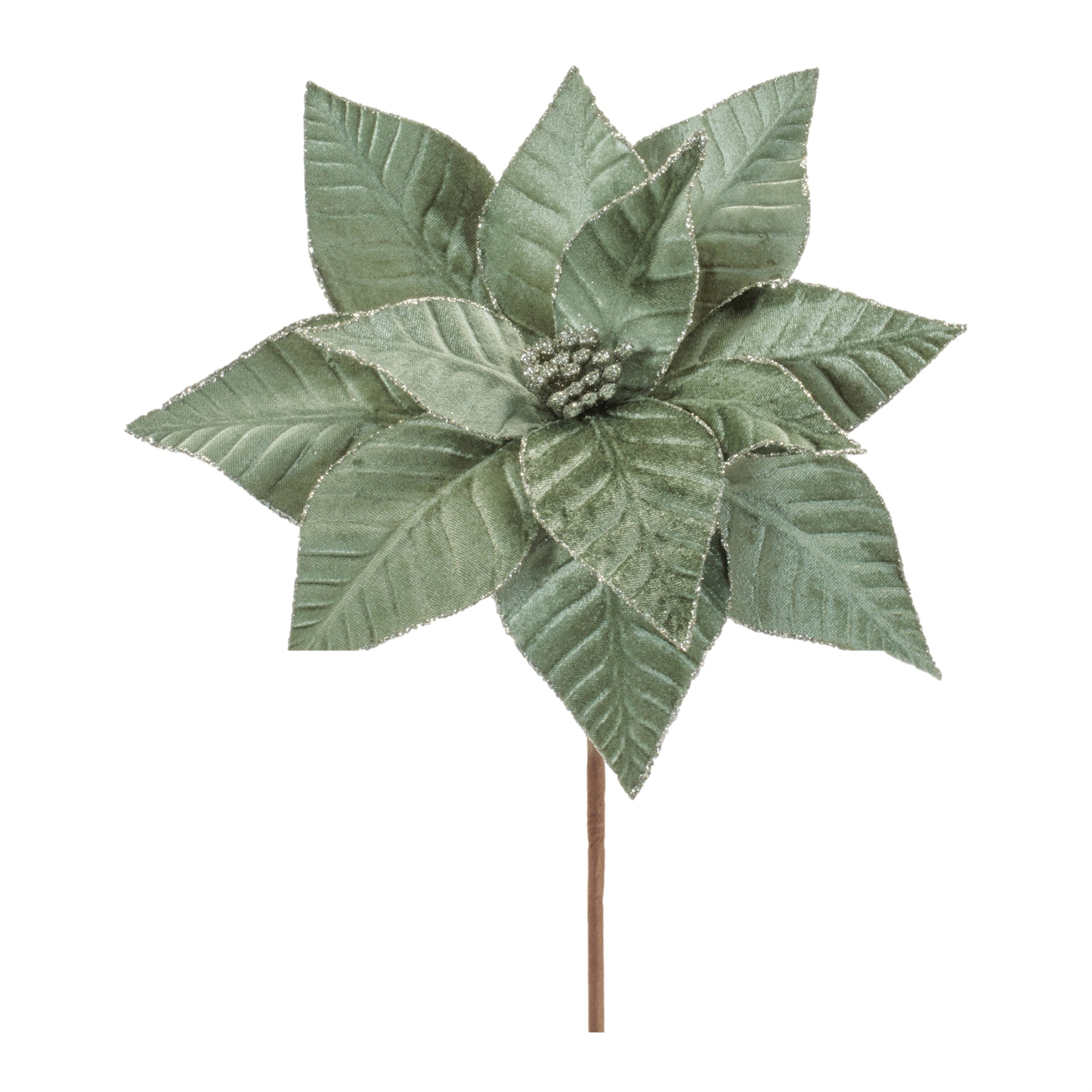 Poinsettia Stem 24.5”H Polyester