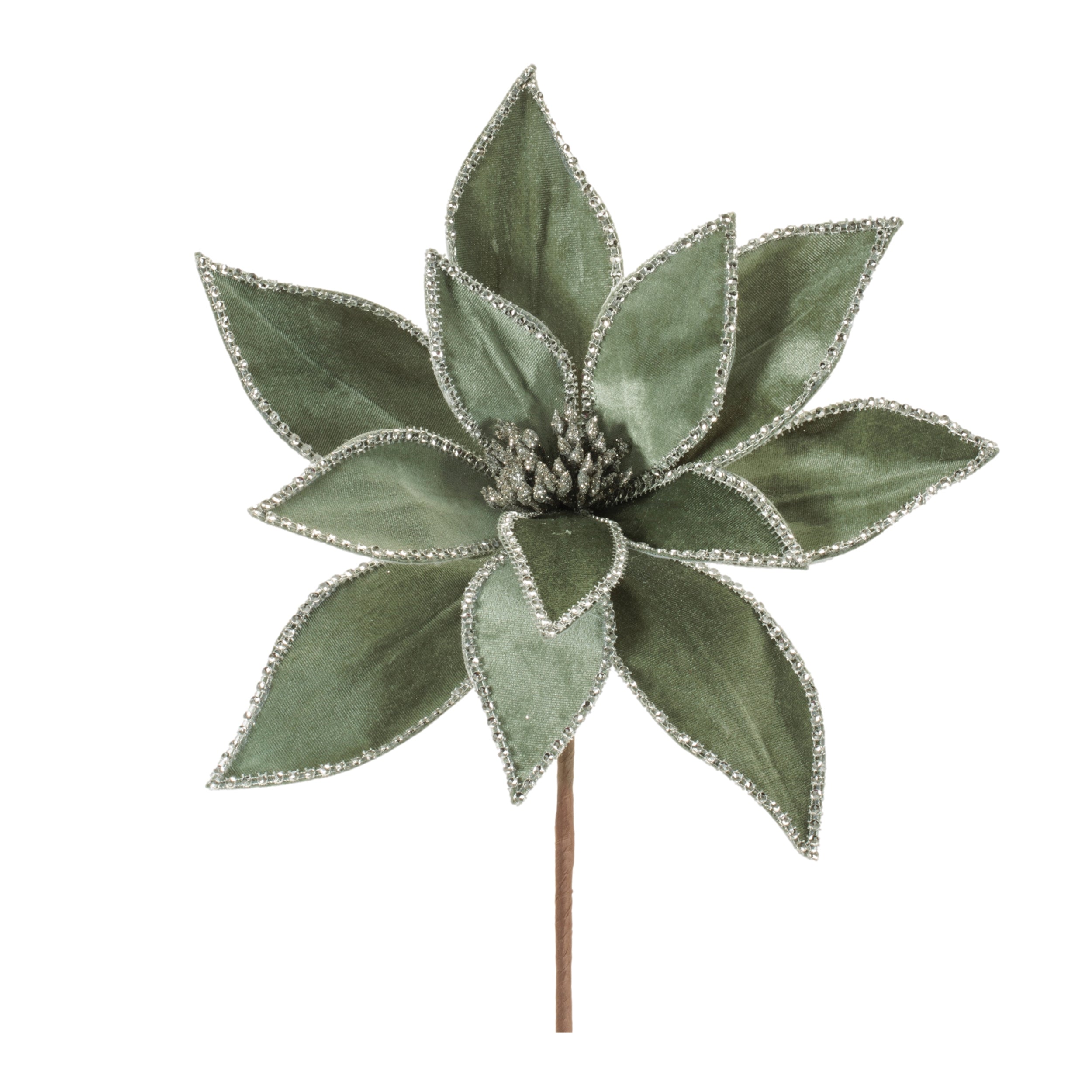 Poinsettia Stem 25”H Polyester