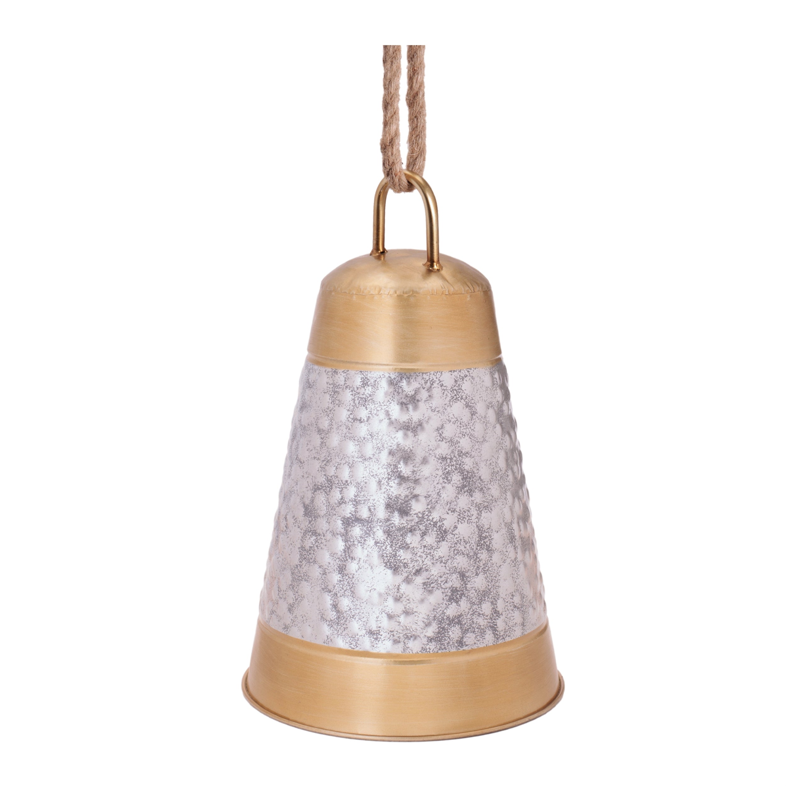 Bell Ornament 14.75”H Iron/Jute