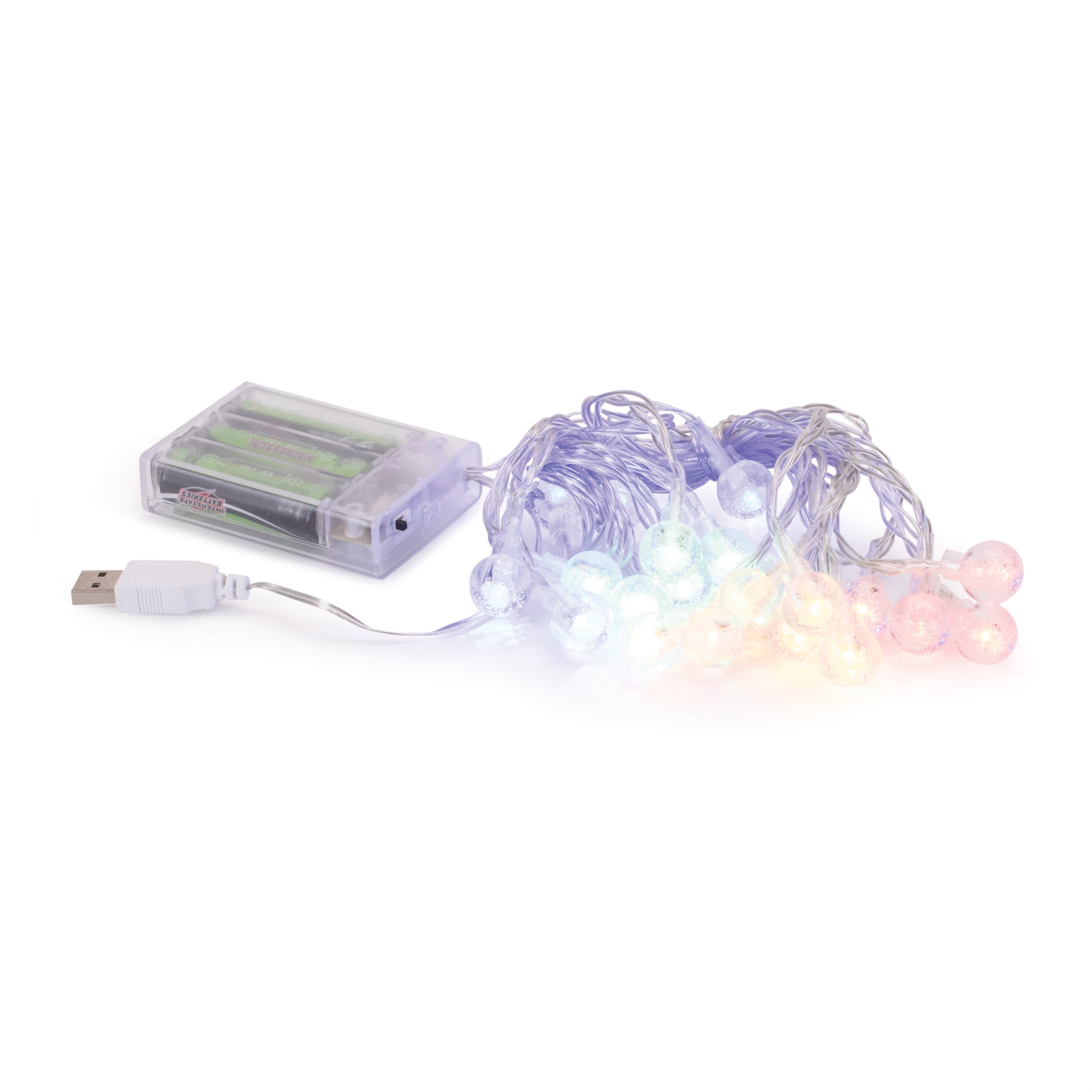 Ornament Light Strand 15'L 6 Hr Timer 3 AA Batteries Not Included/USB Cord Included