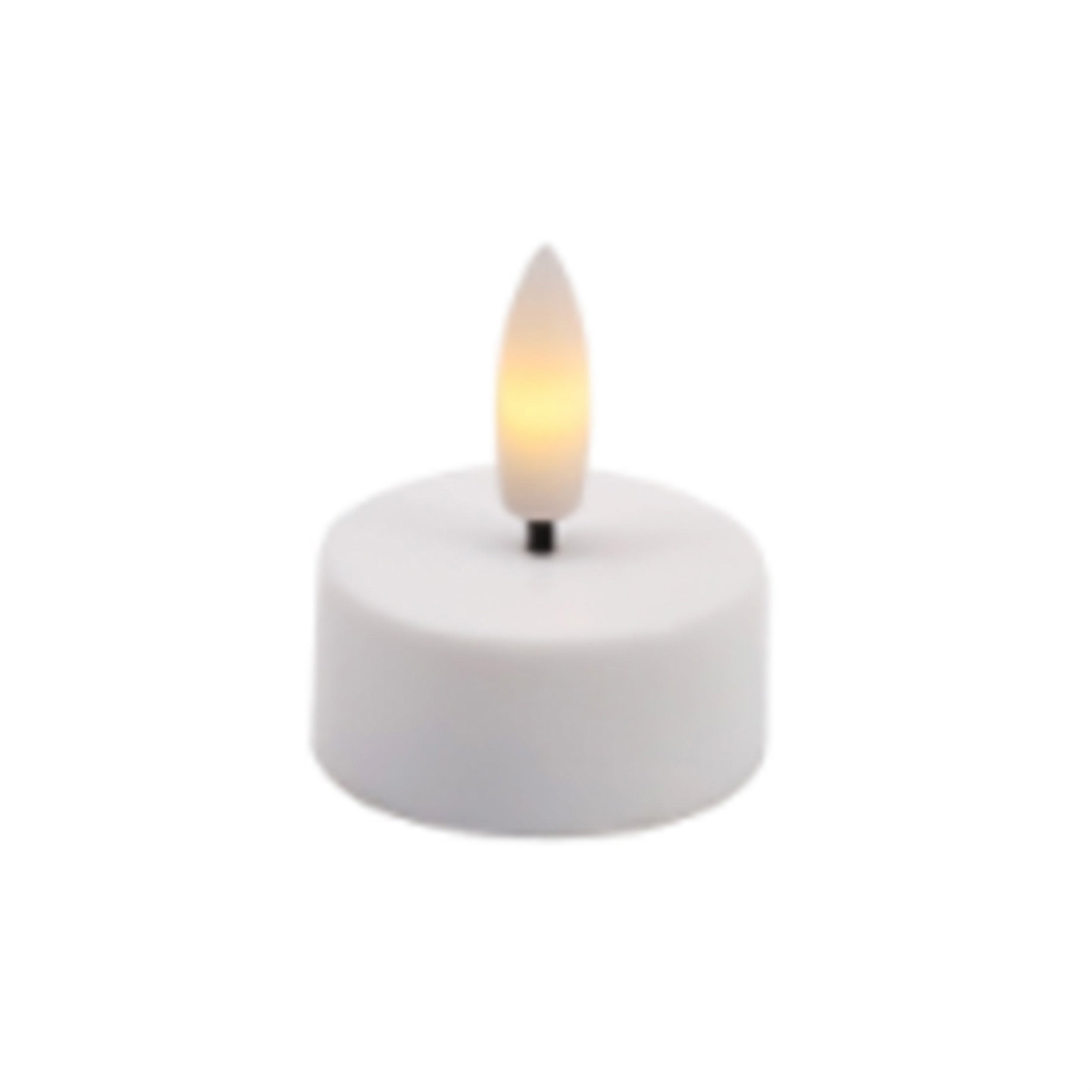 Fia Wick Tea Light WHITE 1.5"H (1 CR2032 Lithium Battery Included) 6 Hr Timer