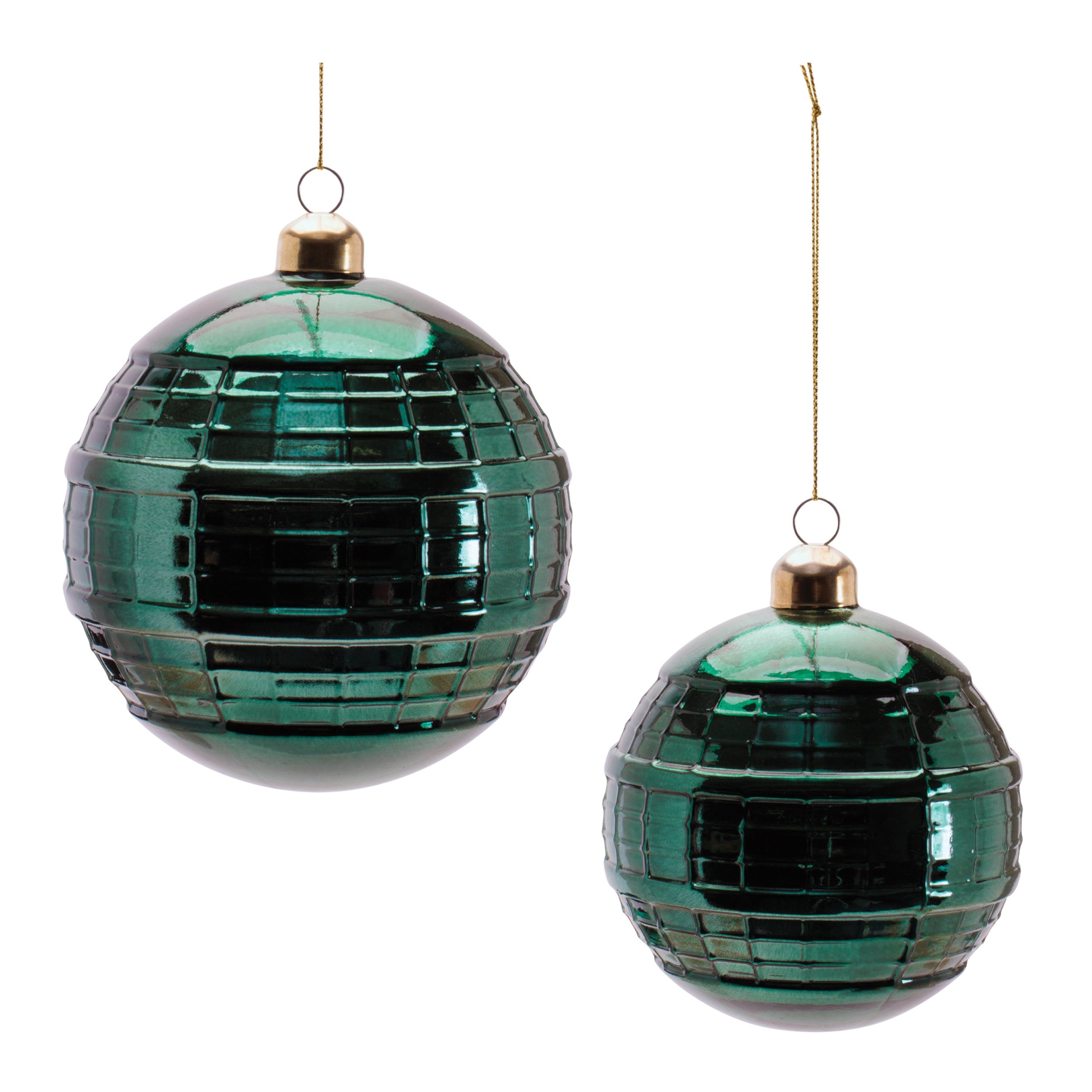 Ball Ornament (Set of 2) 4"D, 5"D Glass