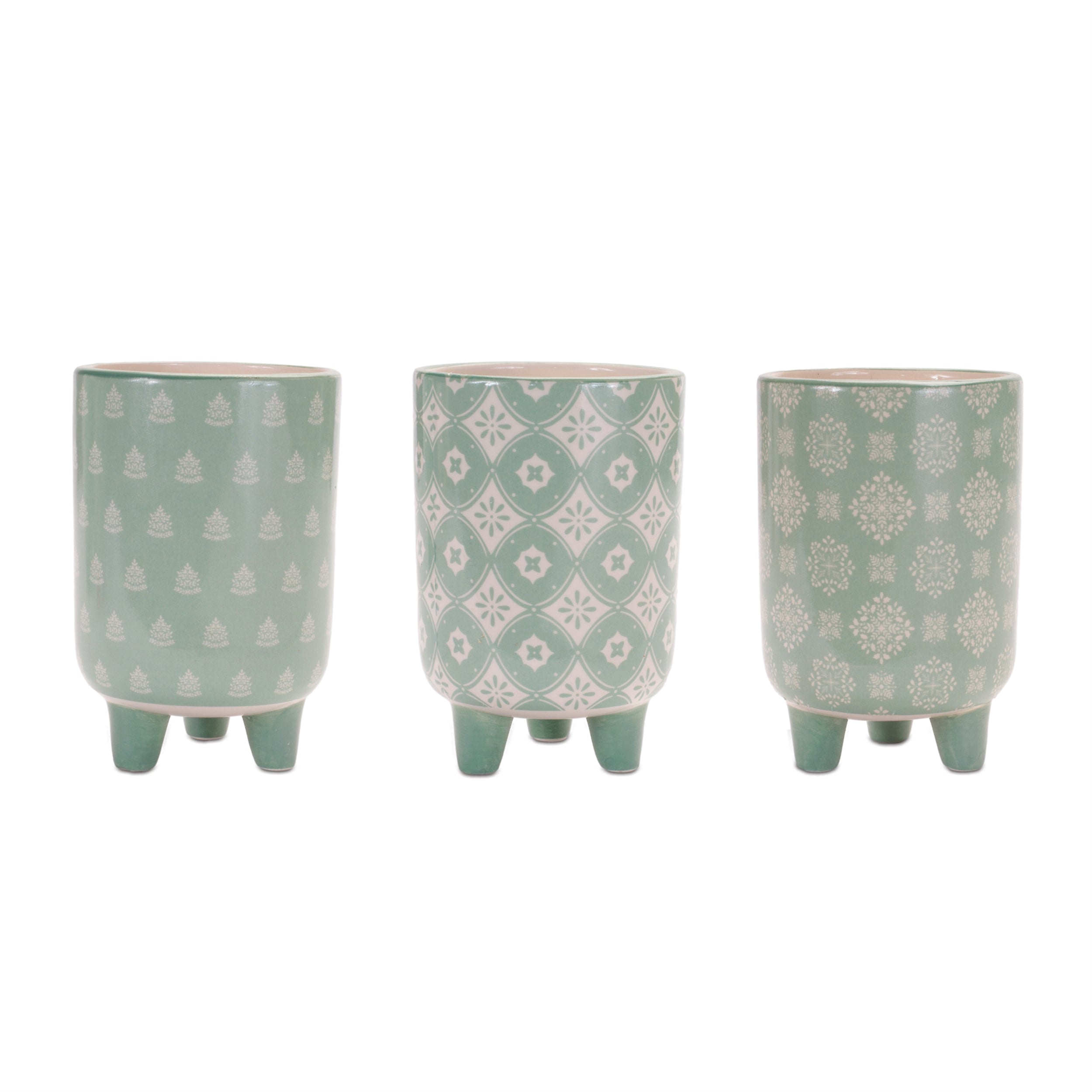 Container (3 set of) 3.75"D x 6"H Dolomite