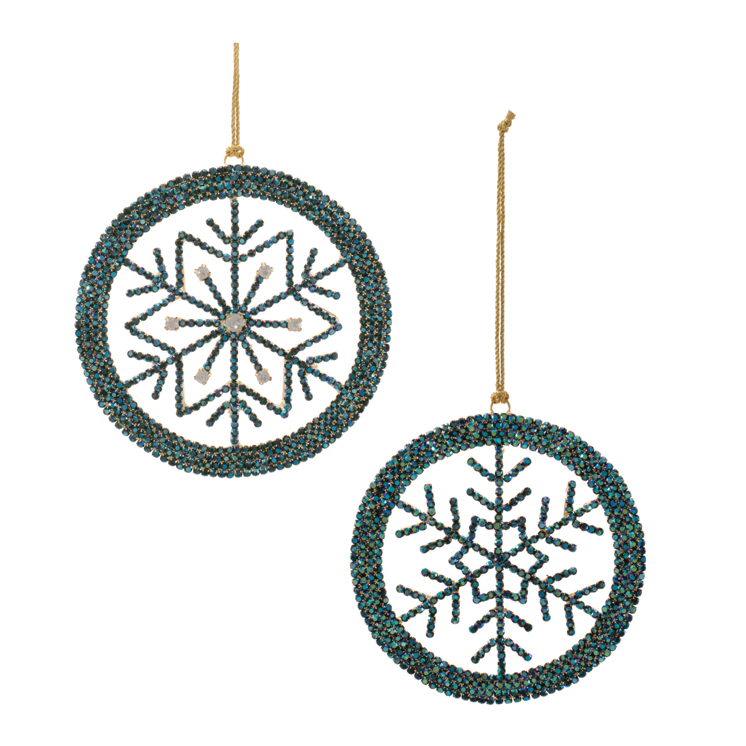 Snowflake Ornament (2 set of) 4.5”H Iron/Acrylic