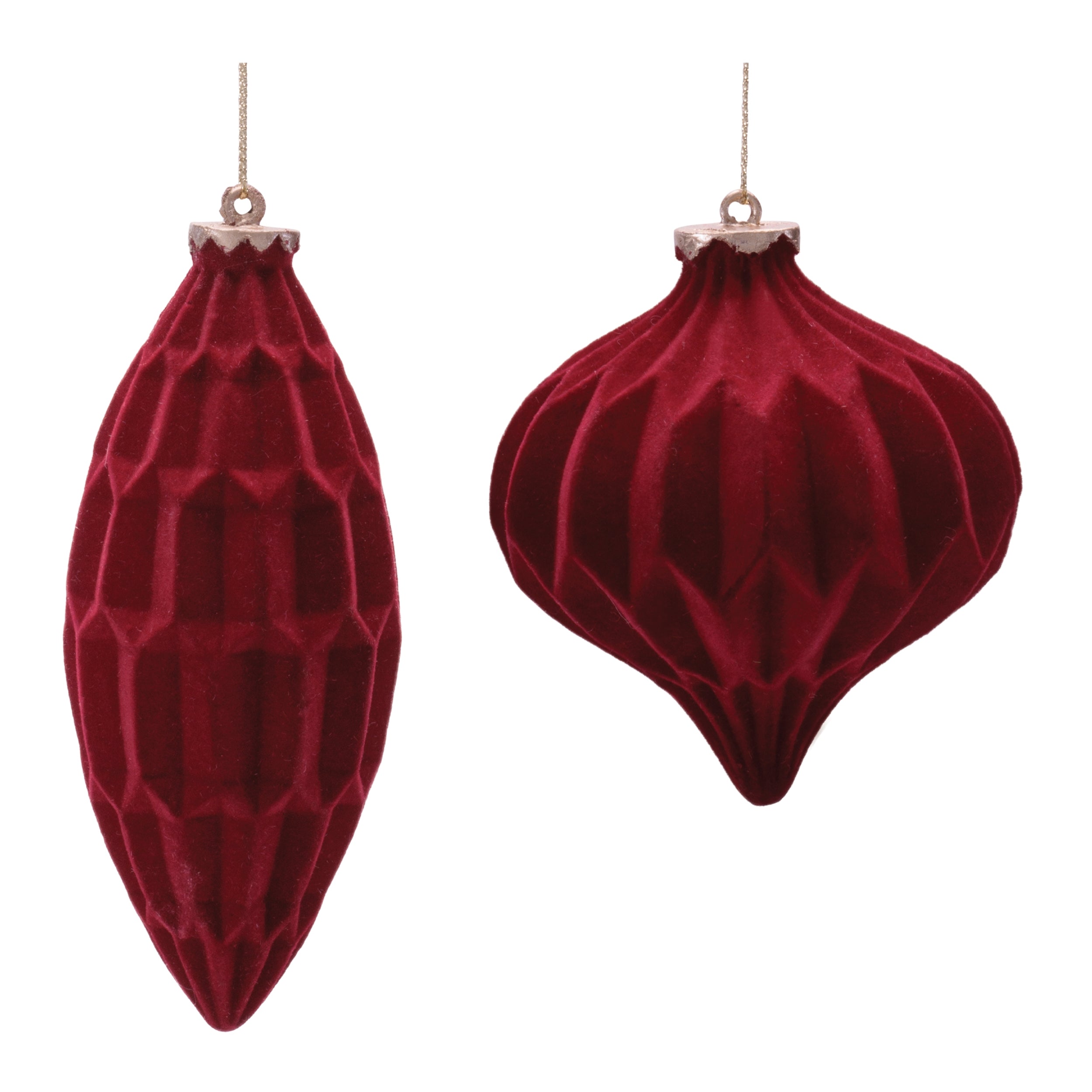 Ornament (2 set of) 6"H, 5.25"H Resin