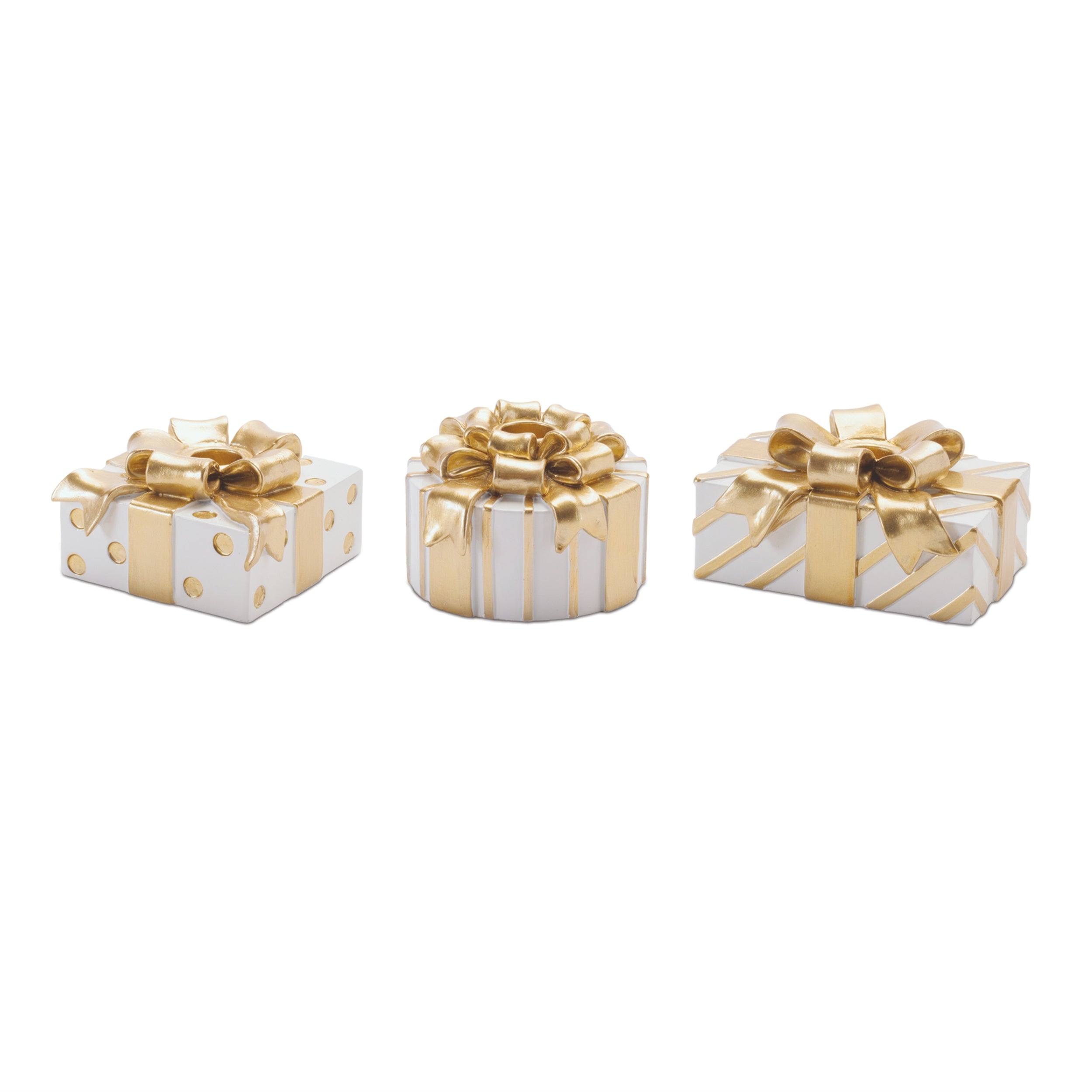 Package Taper Candle Holder (3 set of) 2.5”H Resin