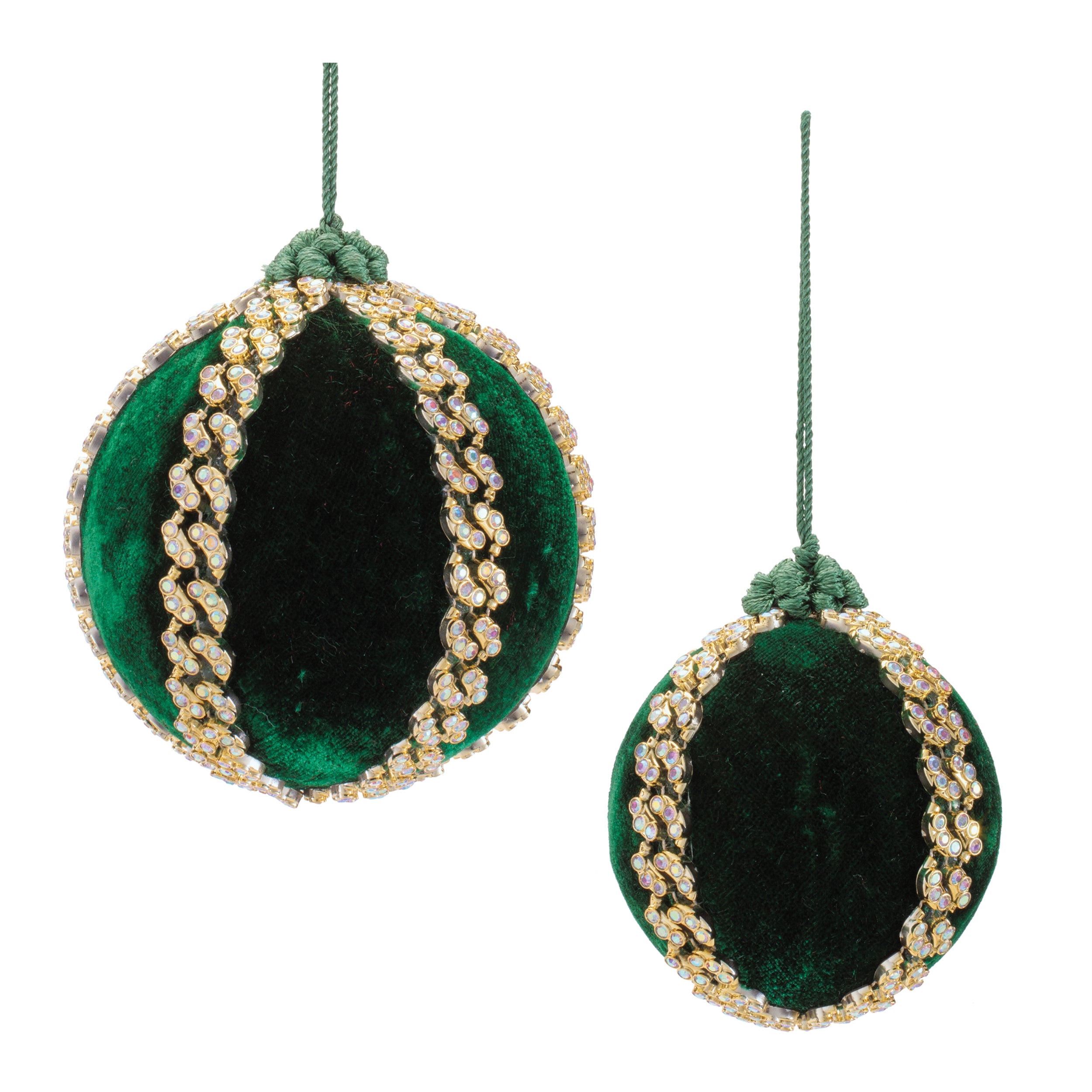 Ball Ornament (Set of 2) 3"D, 4"D /Polyester
