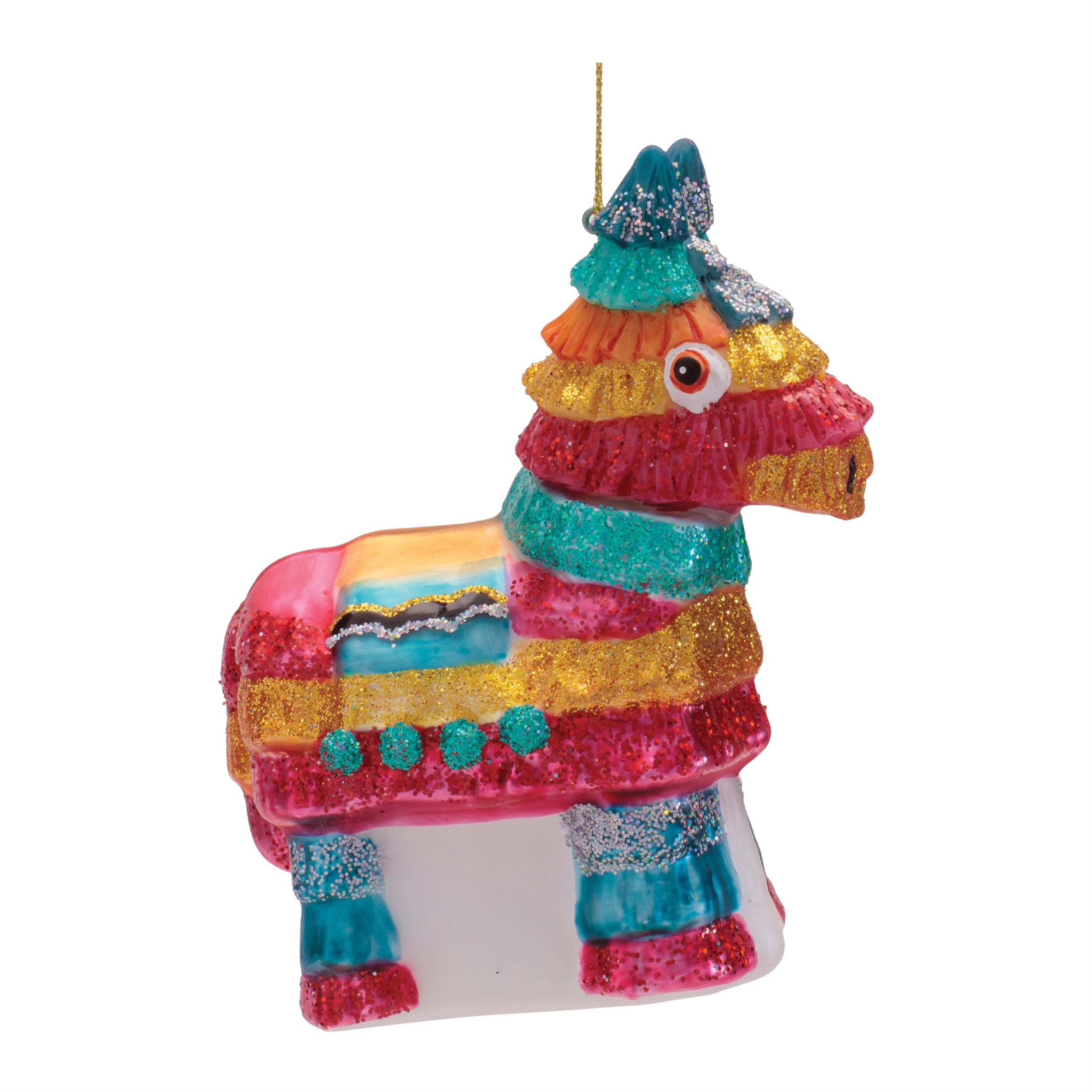 Pinata Ornament 4.25”H Glass