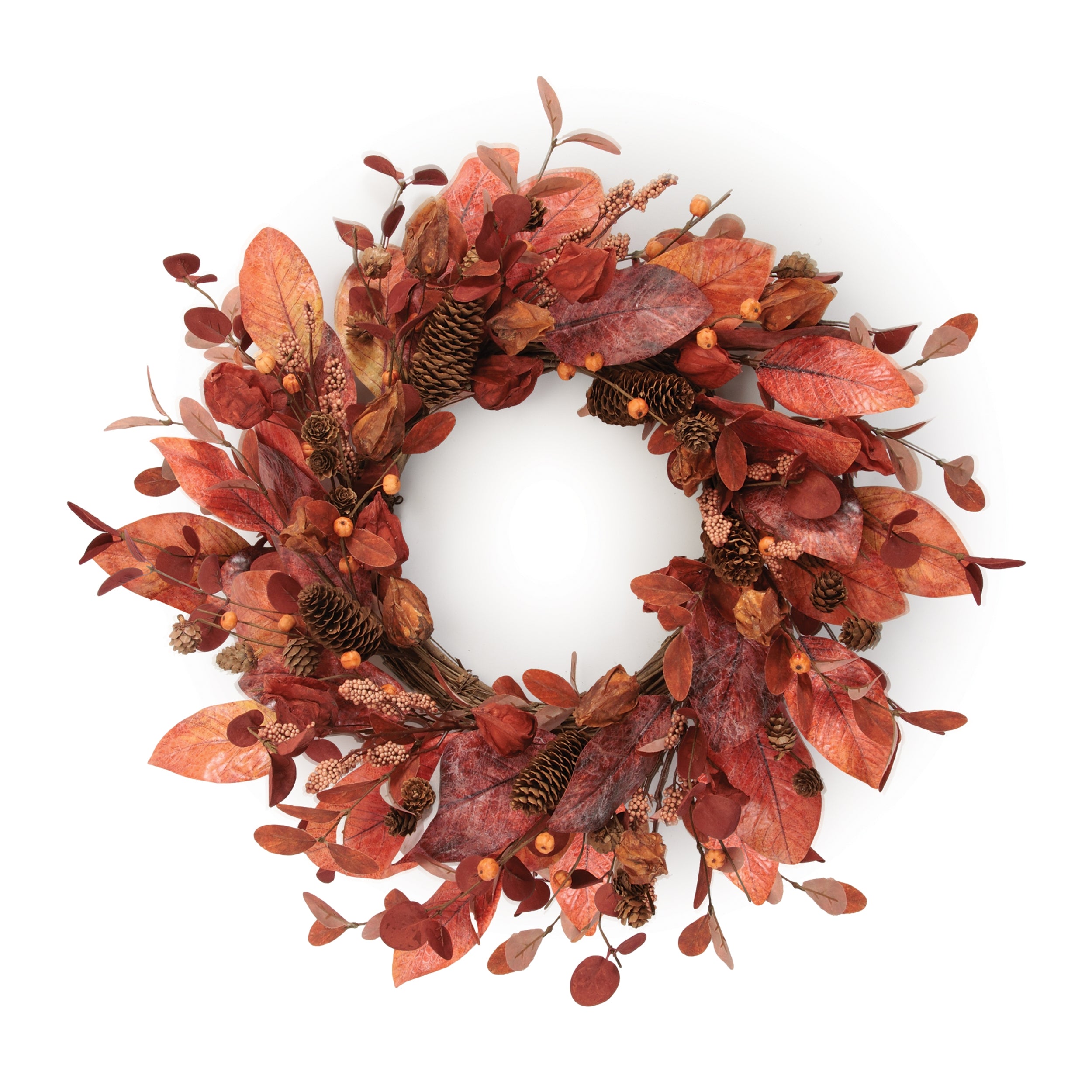 Fall Wreath 22”D Polyester/Twig