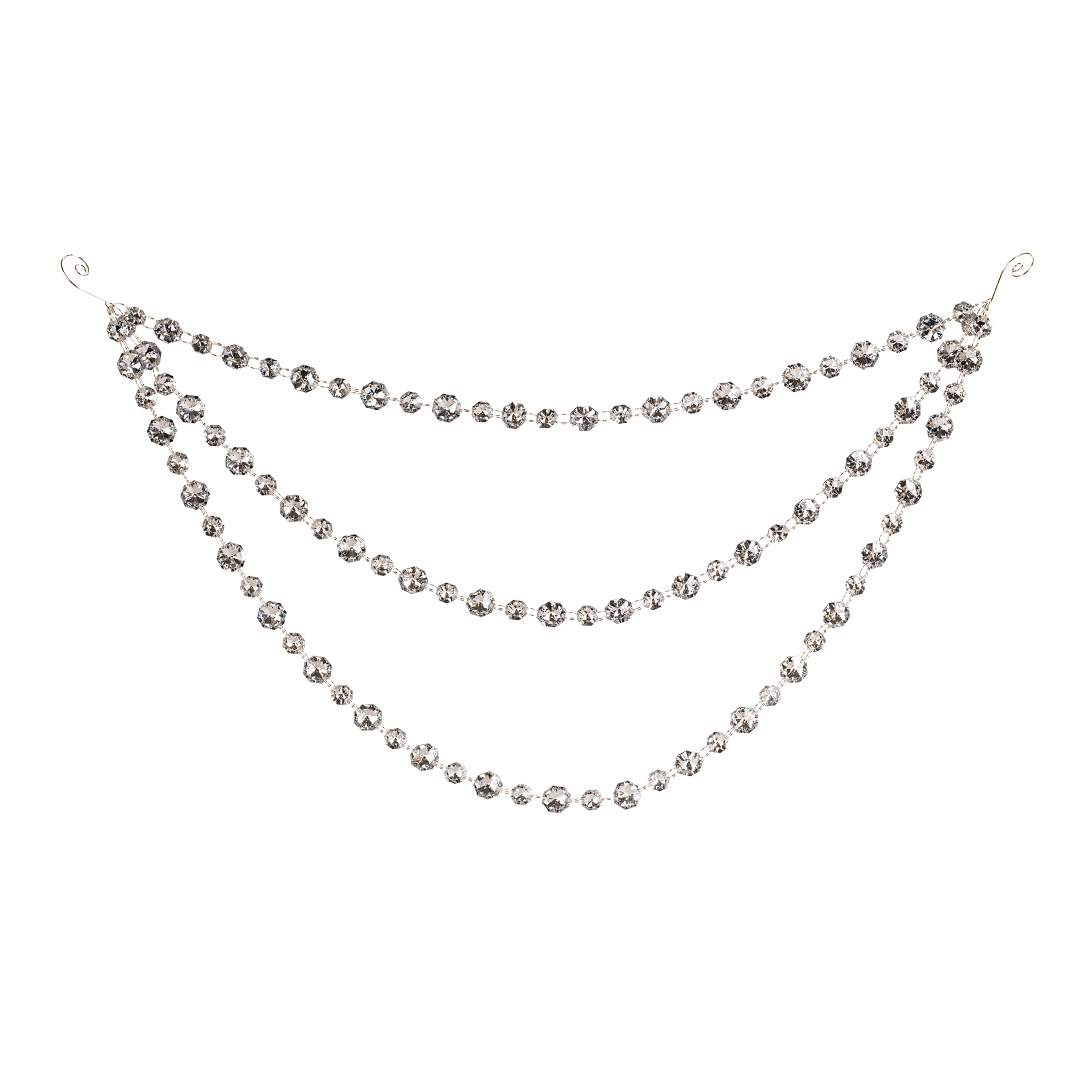Triple Bead Garland Ornament 20”L /Wire