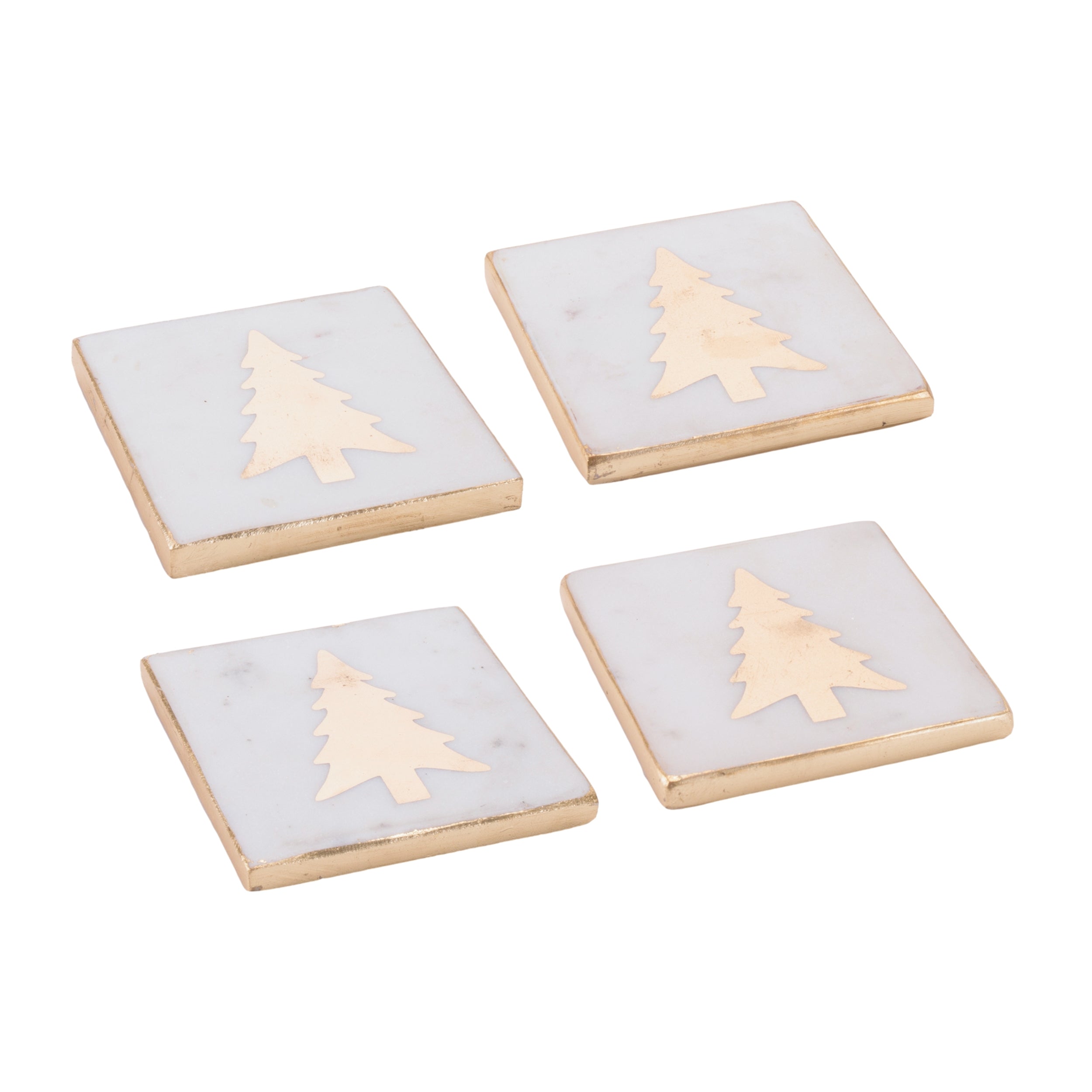 Coaster (Set of 4) 4”SQ Marble