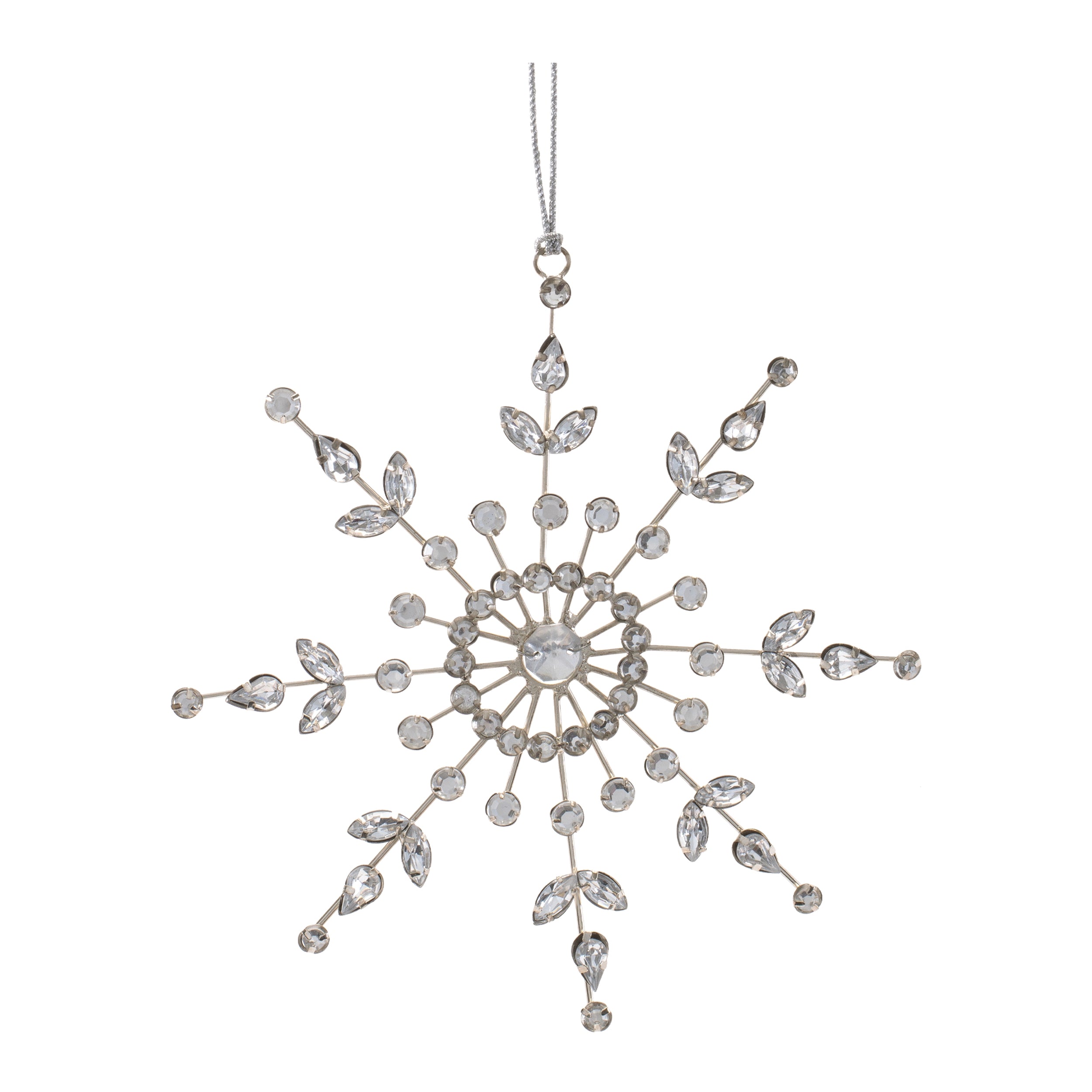 Snowflake Ornament 6.5”H Acrylic/Iron