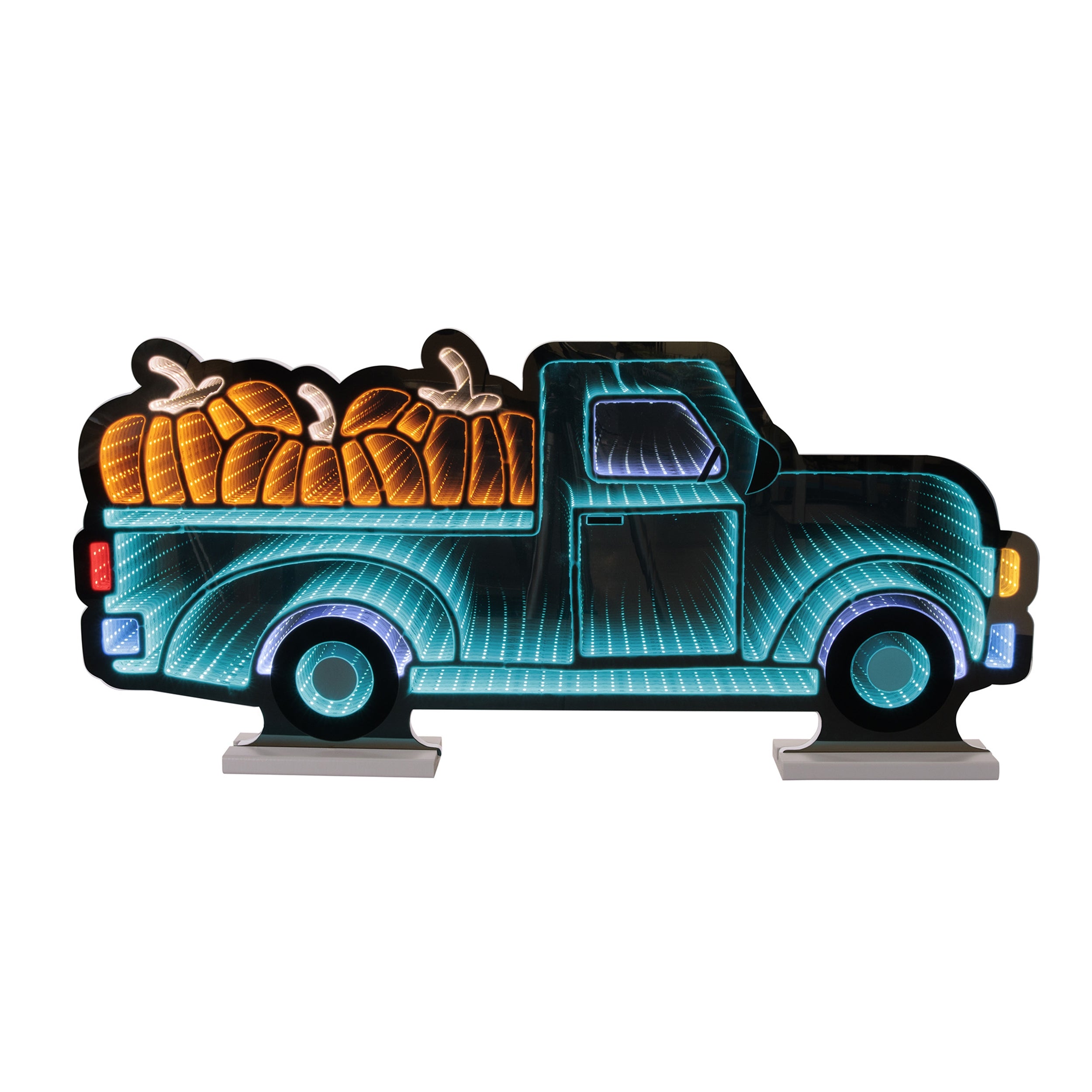 Truck w/Pumpkin Ekkolight 35"L x 16"H Acrylic UL Plug