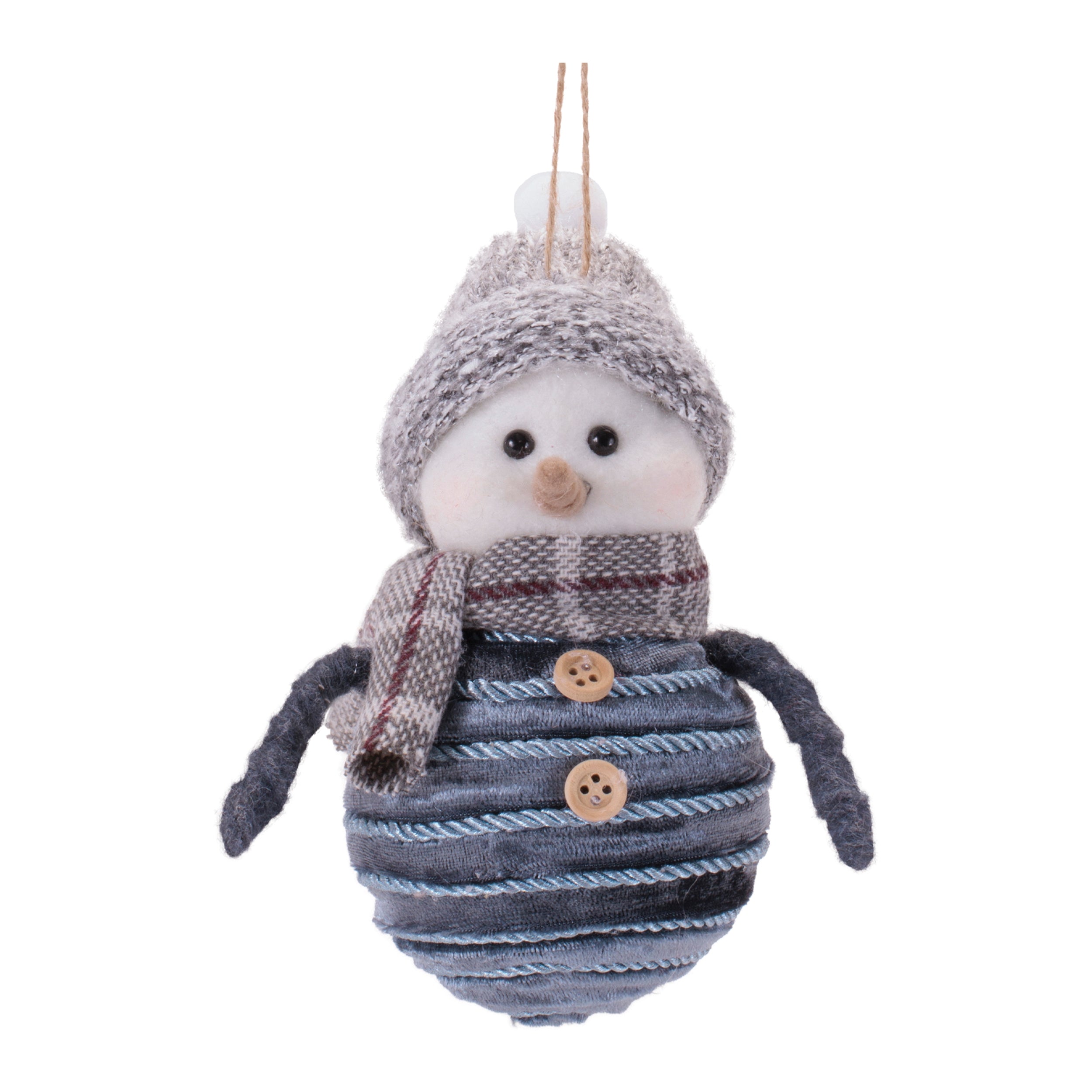 Snowman Ornament 6”H Foam/Polyester