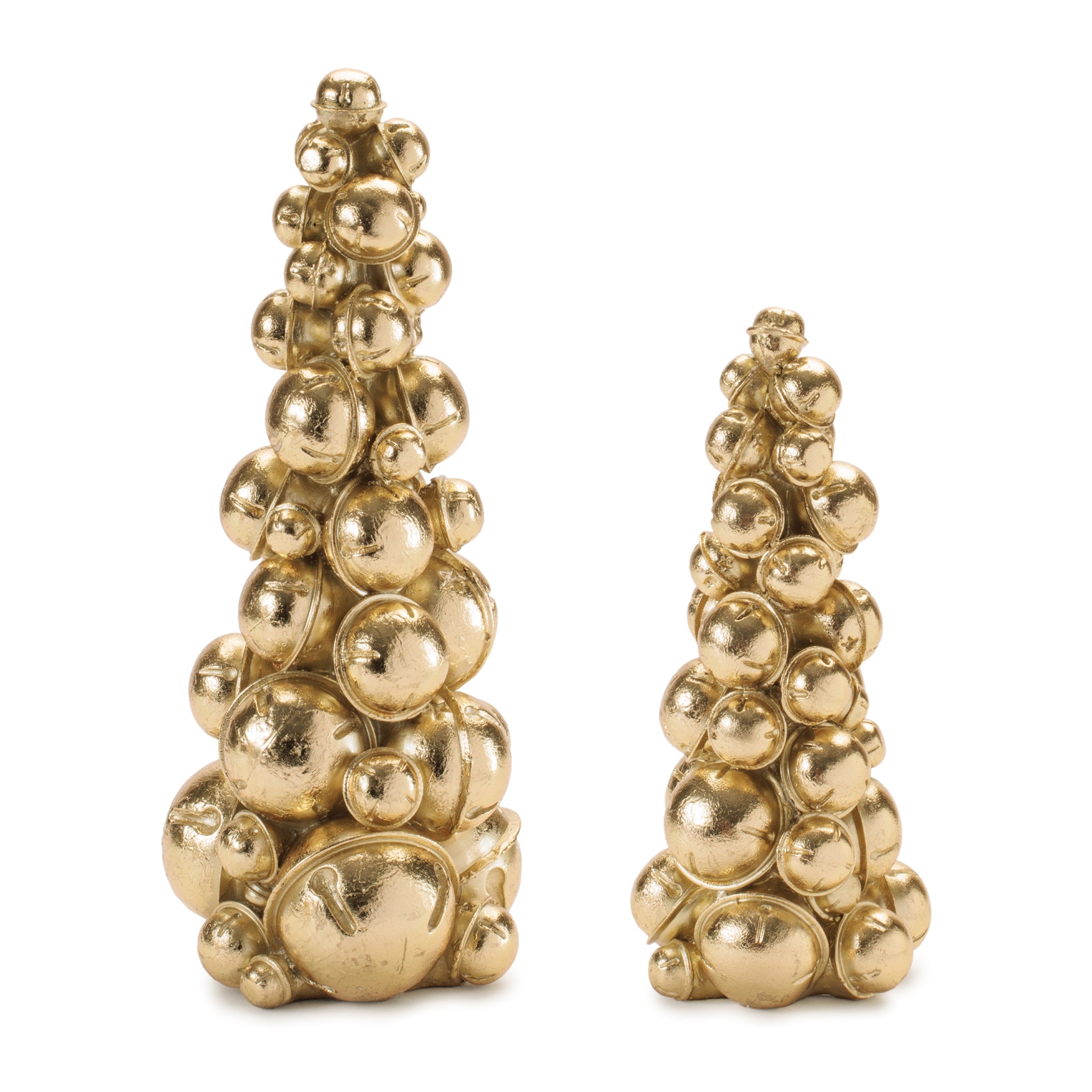 Sleigh Bell Tree Form (Set of 2) 8"H, 11"H Resin