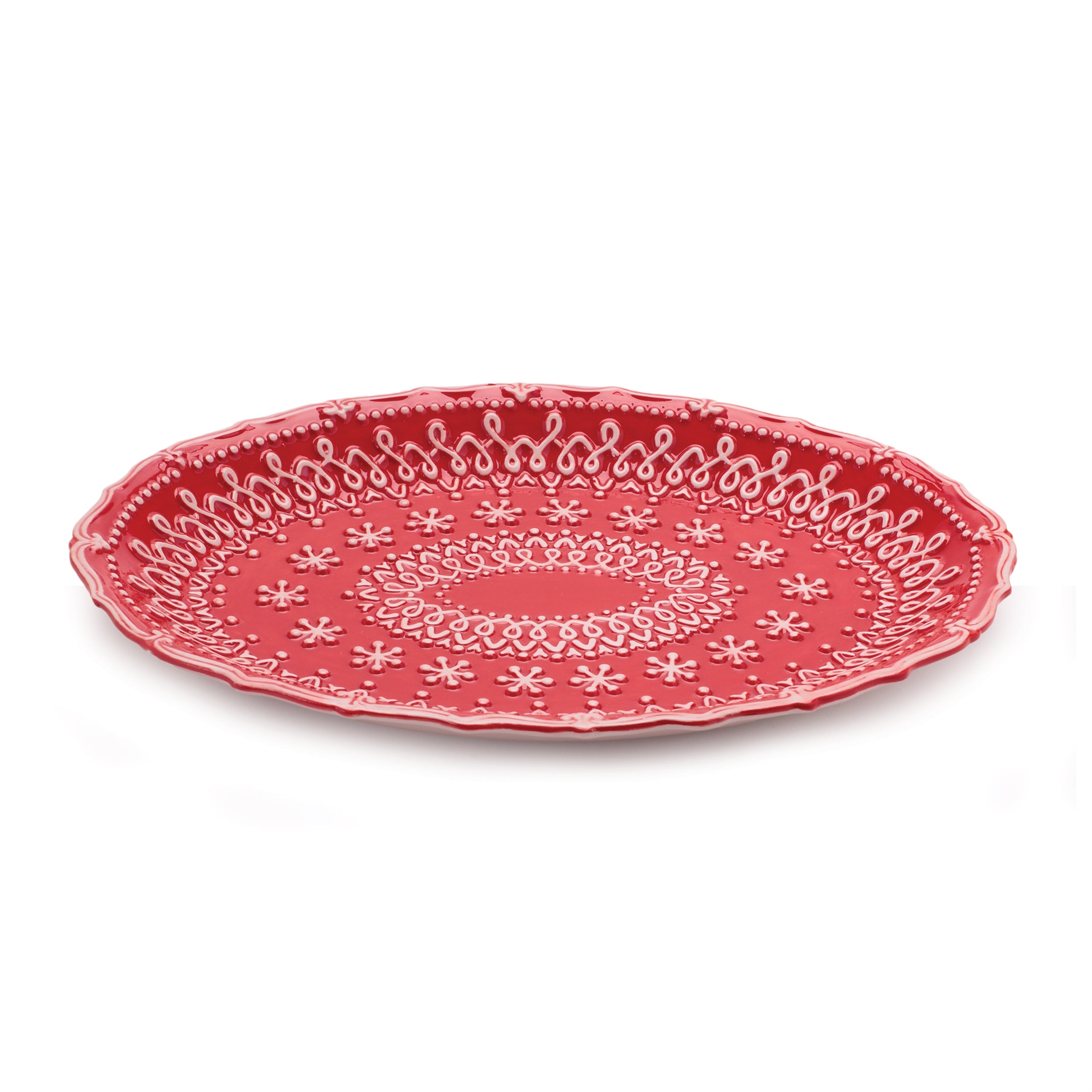 Platter 12"L x 8.5"W x 1.25"H Ceramic