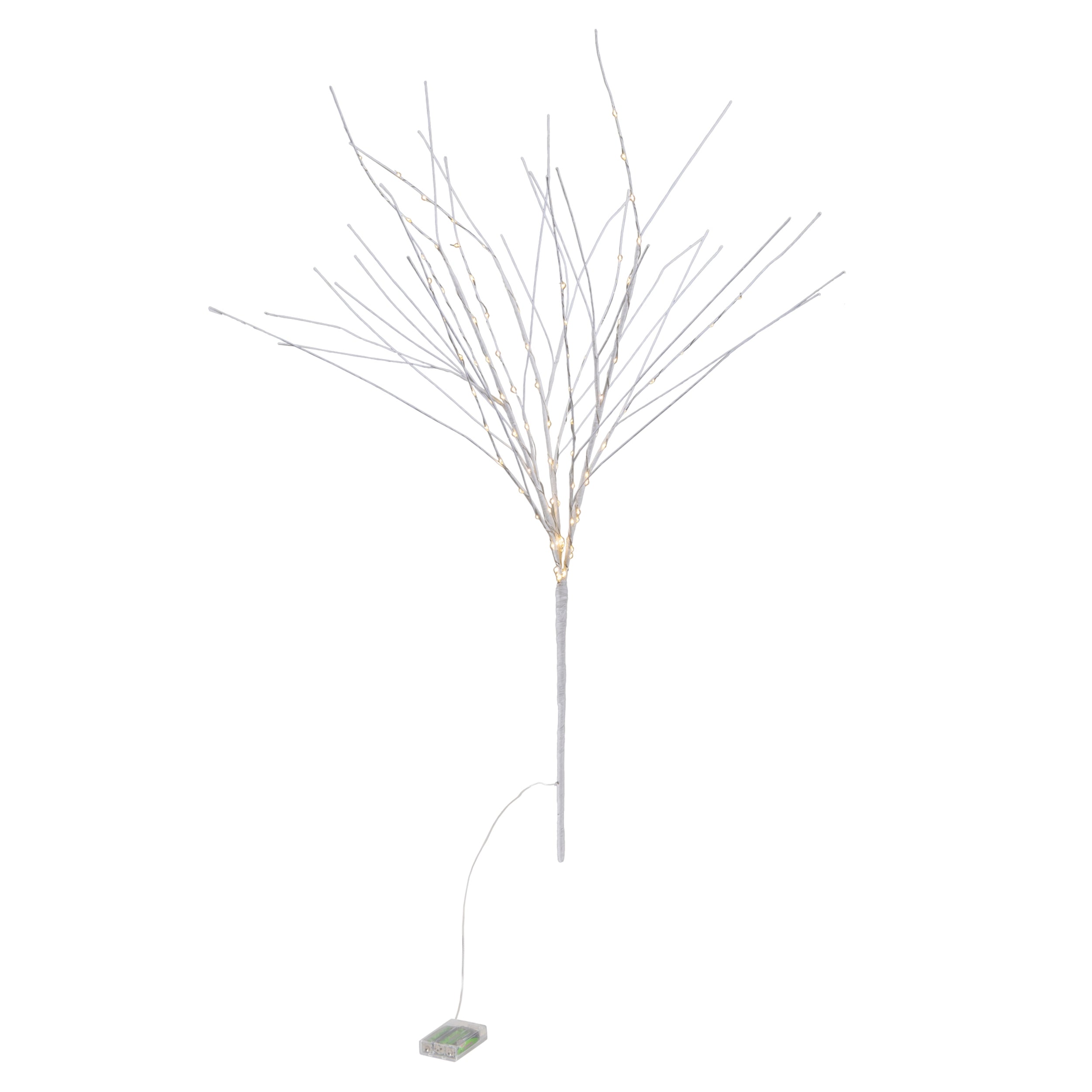 LED Twig 39”H Paper/Wire 6 Hr Timer 3 AA Batteries Not Included