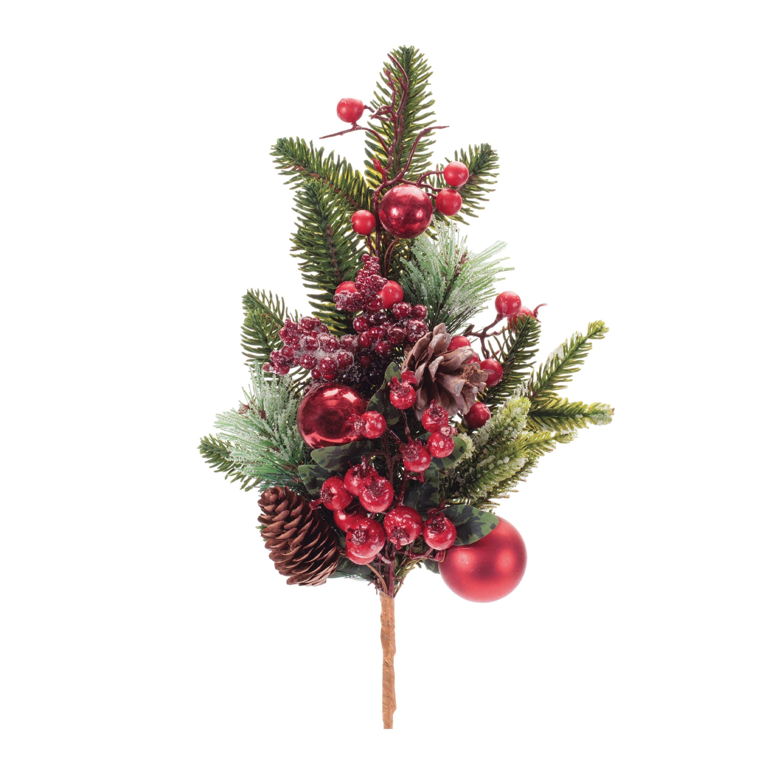 Pine Spray w/Ornaments 19.5”H /Foam