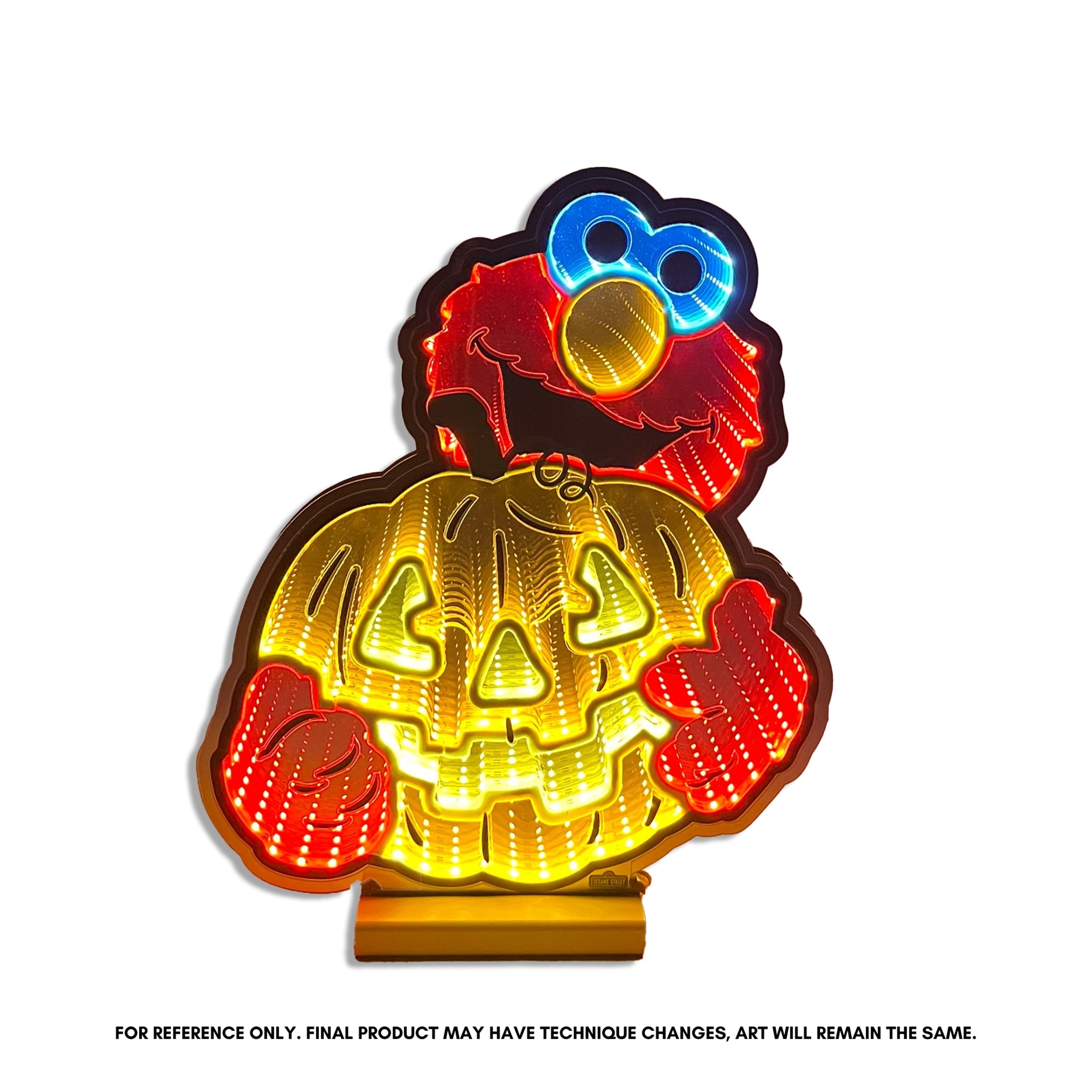 Sesame Street Elmo with Pumpkin Ekkolight 16”H Acrylic UL Plug