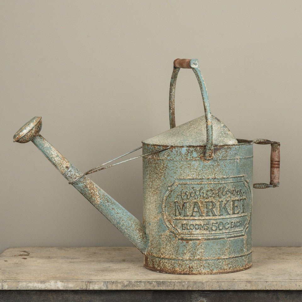 Distressed Blue Watering Can