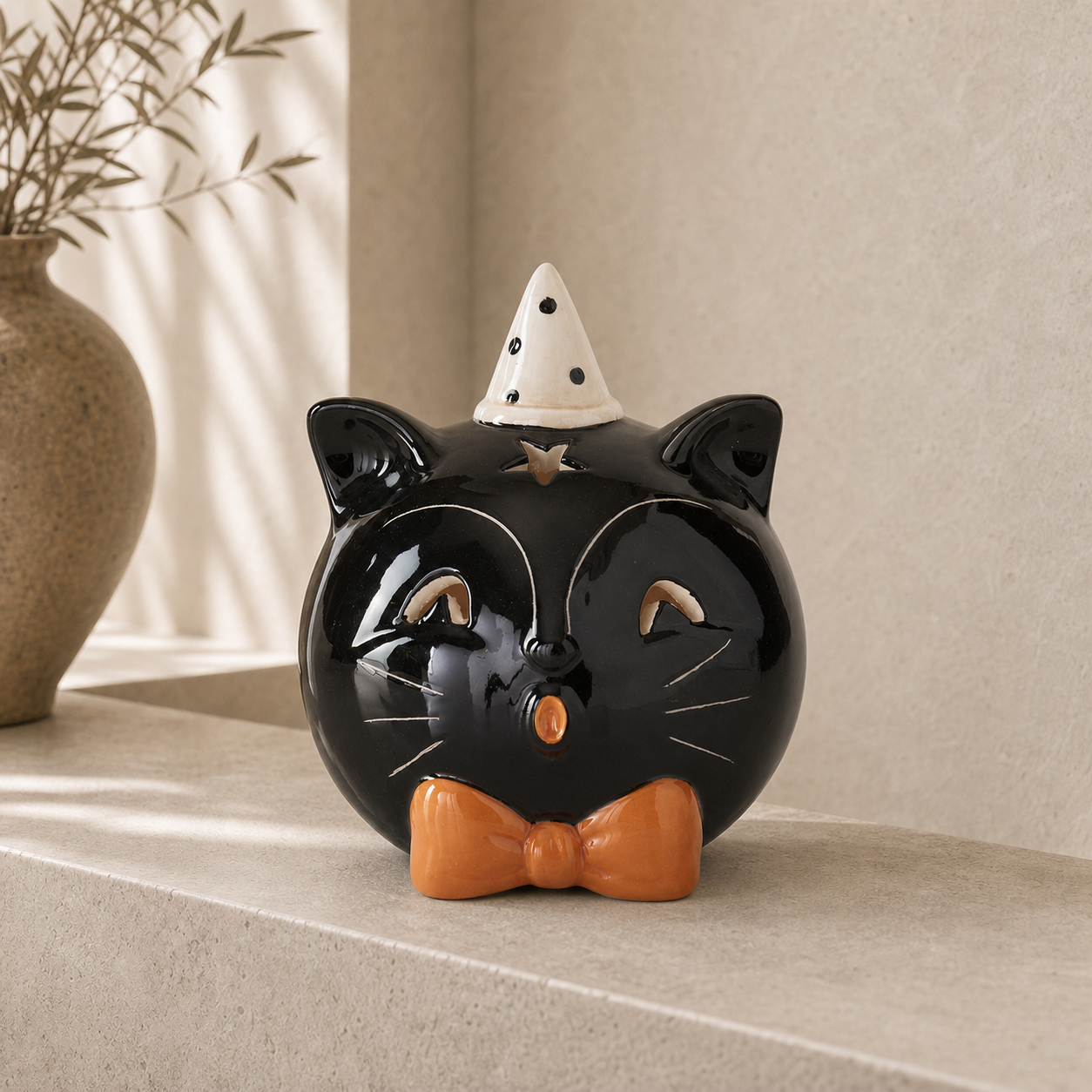 Ceramic LED Black Cat Head
