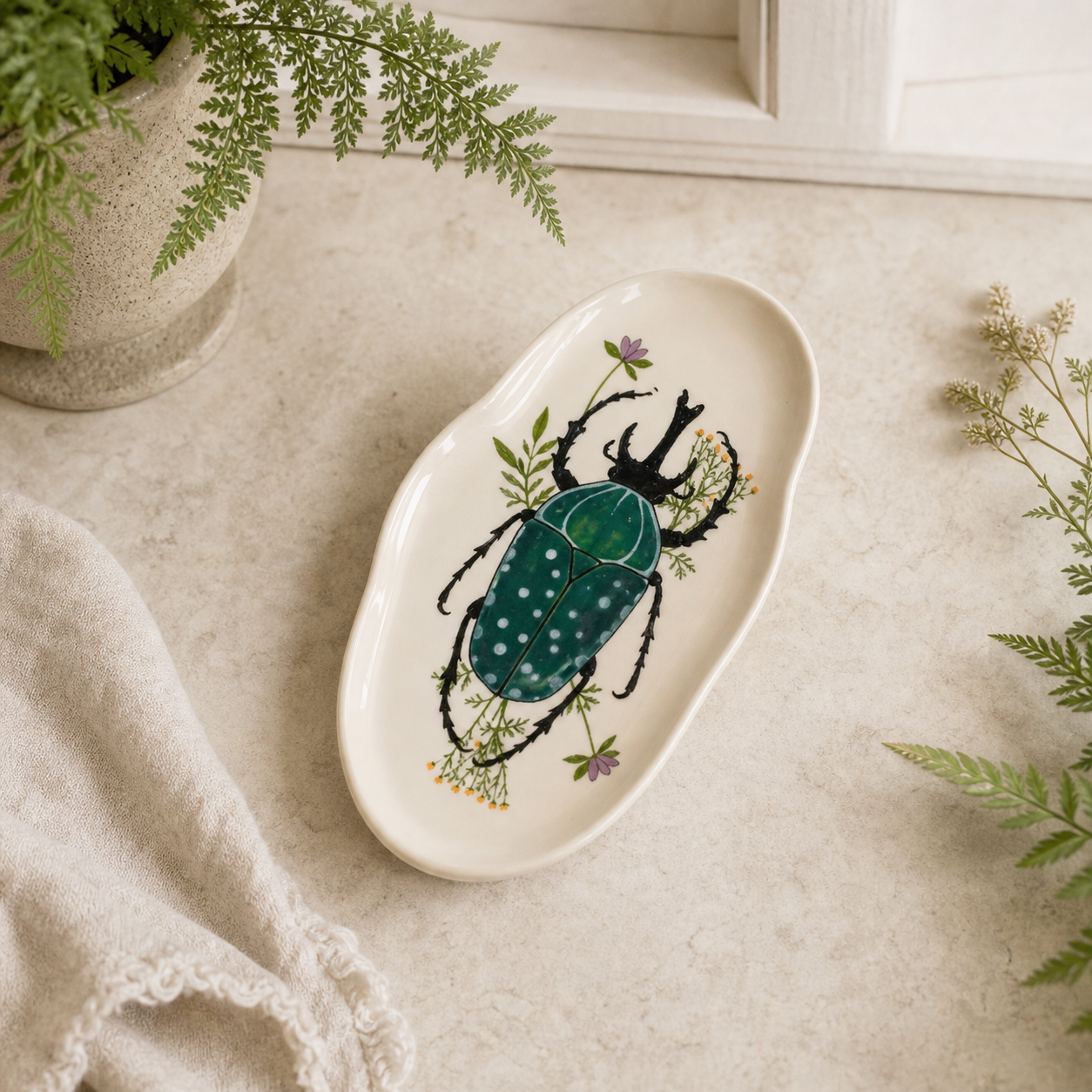 Botanical Beetles Platter
