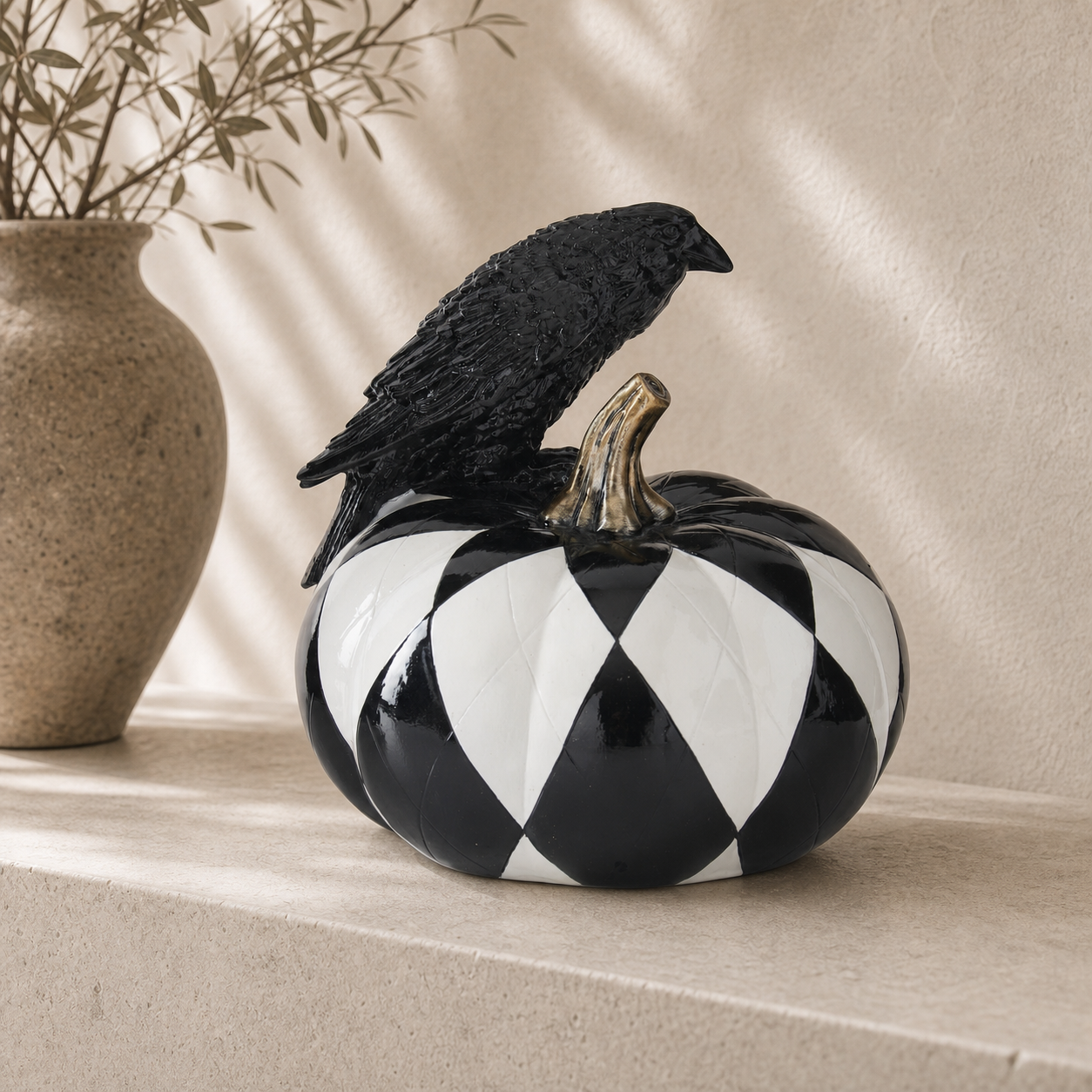 Argyle Pumpkin w/ Raven
