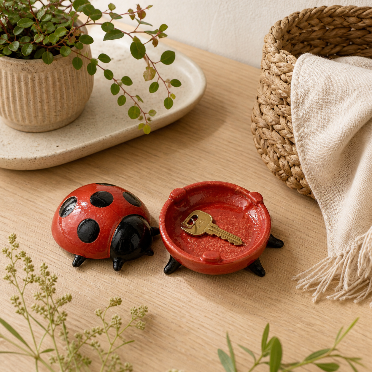 Cast Iron Ladybug Key Hider