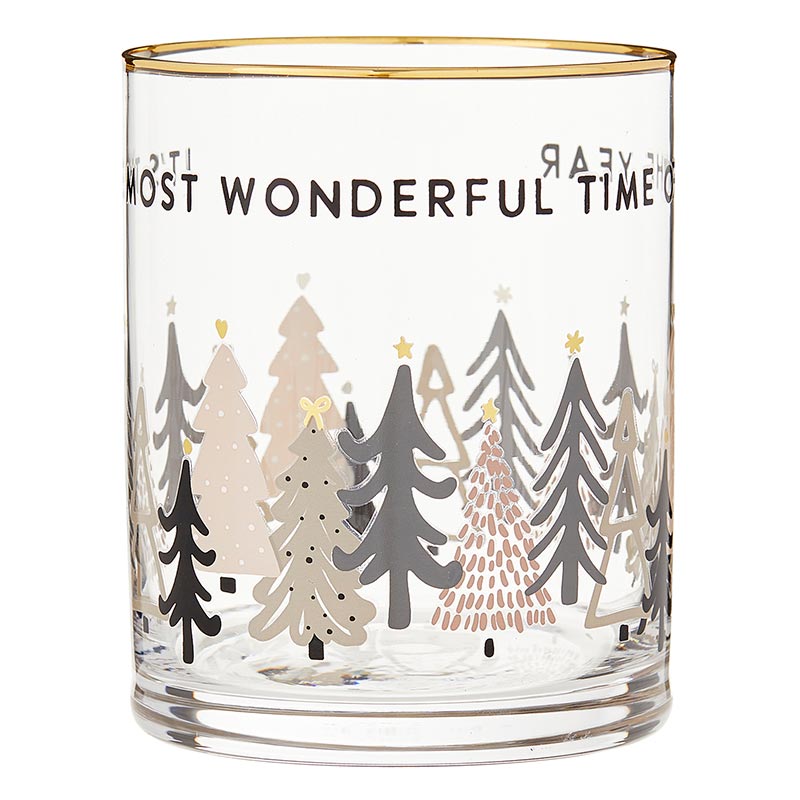 Most Wonderful Time Christmas Village Glass