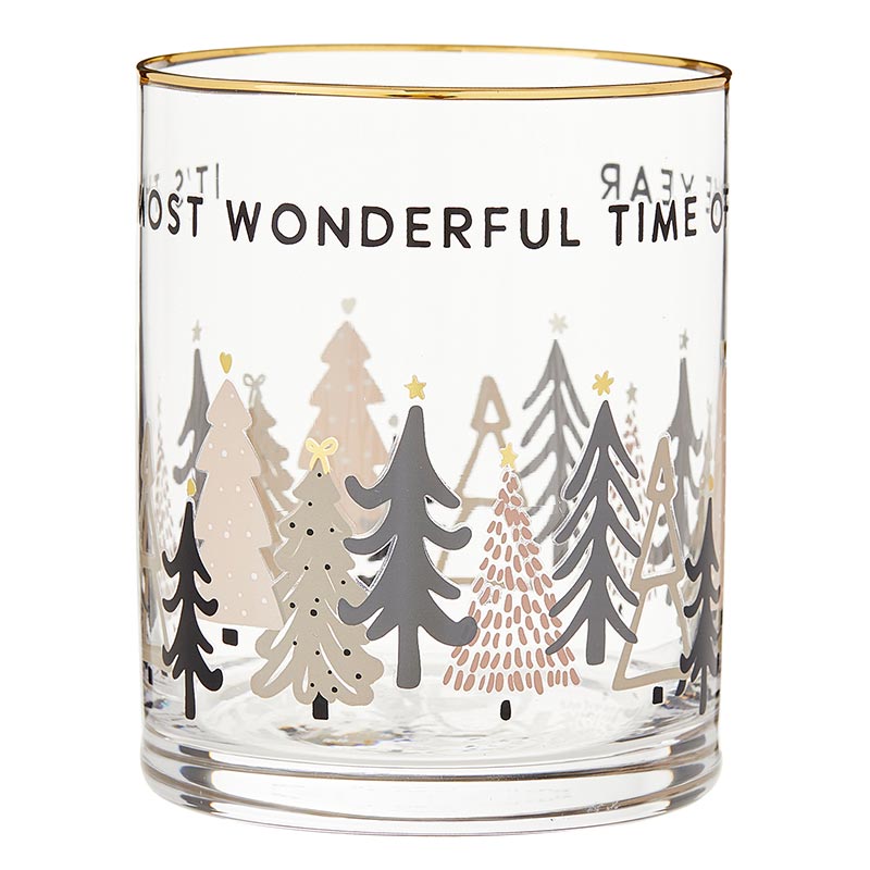 Most Wonderful Time Christmas Village Glass