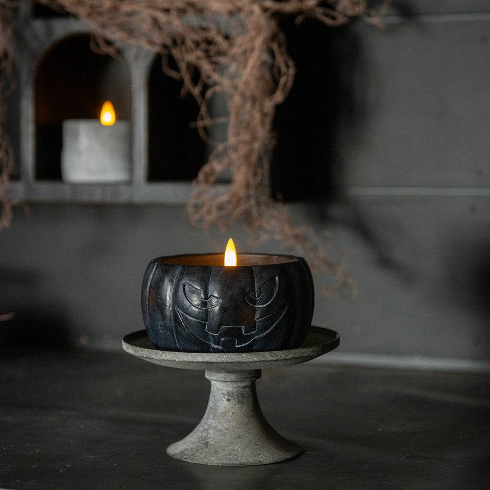 3.5" Black Jack O' Lantern LED Candle