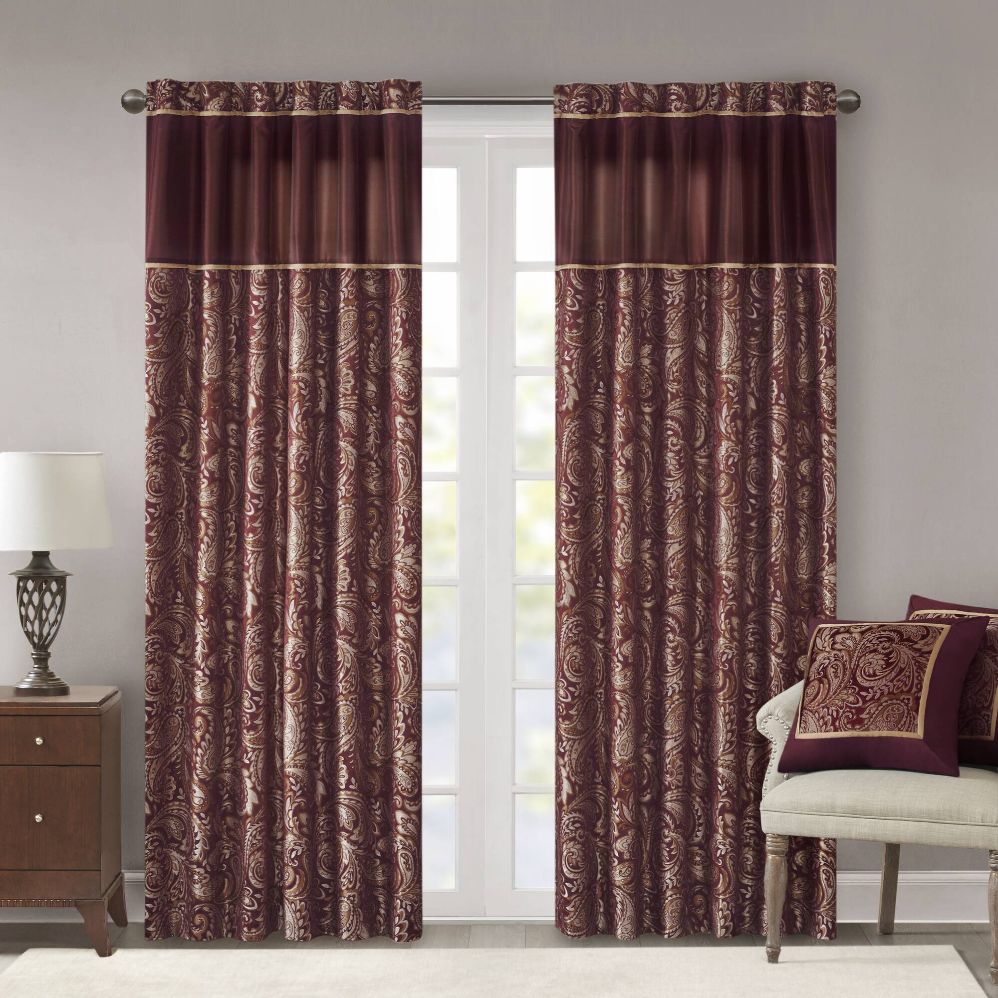 Aubrey Jacquard Curtain Panel Pair