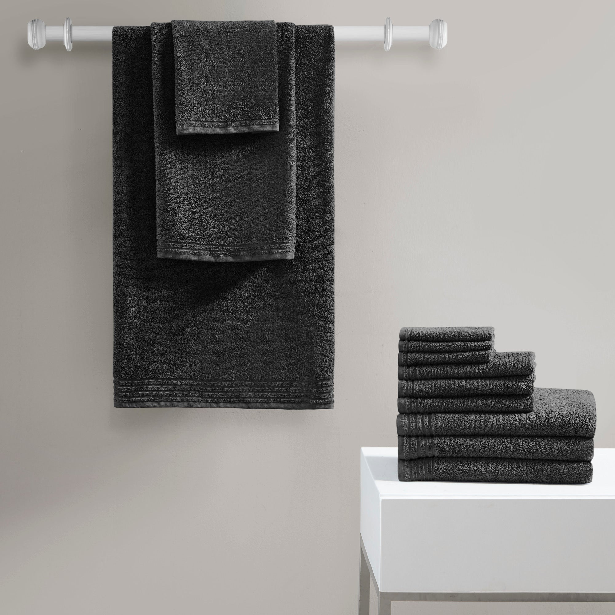 Big Bundle 100% Cotton Quick Dry 12 Piece Bath Towel Set