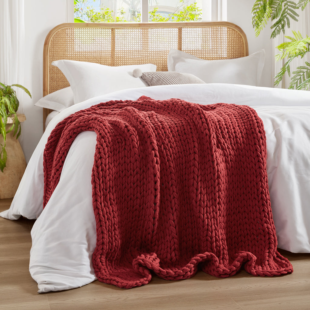 Chunky Double Knit Hand Made Chunky Double Knit Throw Blanket