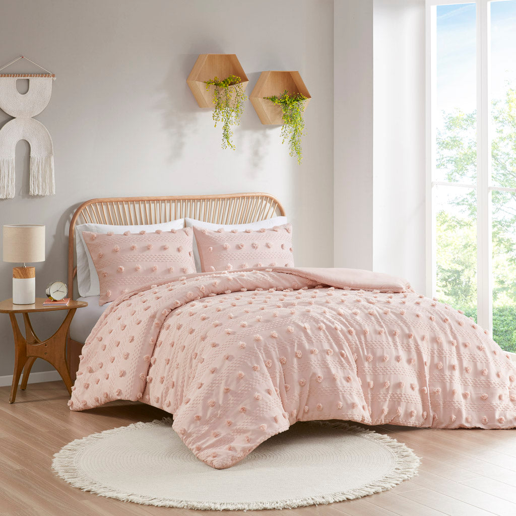 Lucy Clip Jacquard Duvet Cover Set