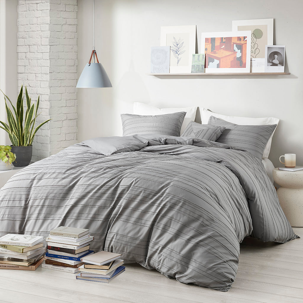 Oliver Metallic Printed Duvet Cover Set
