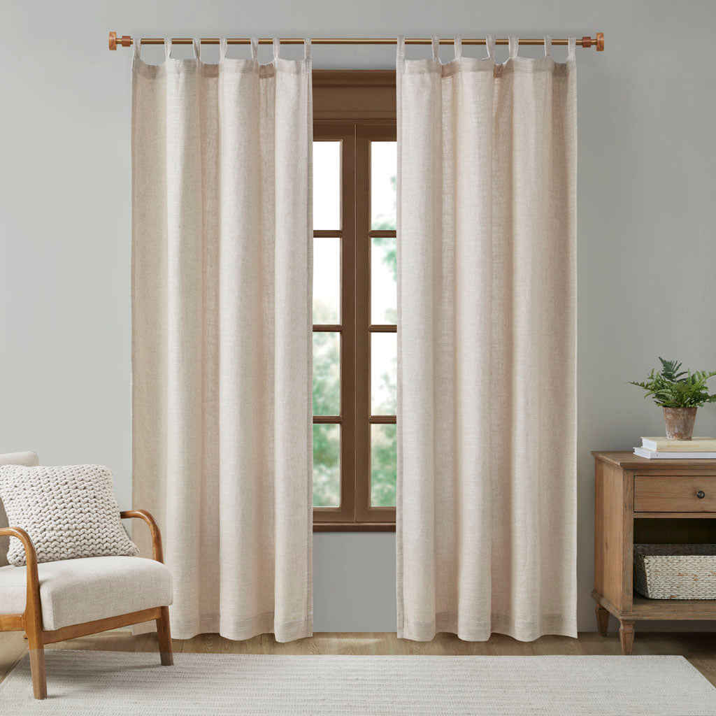 Beals Metallic Geo Embroidered Curtain Panel
