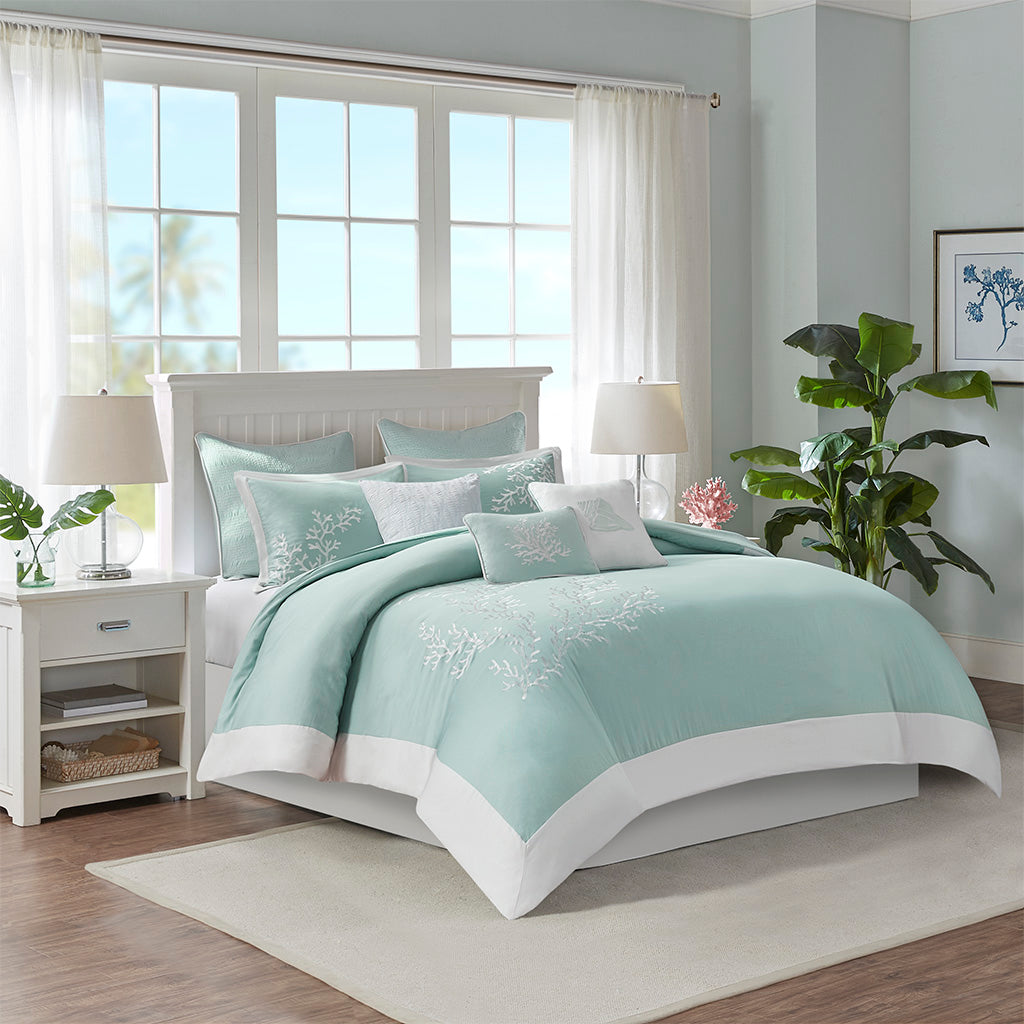 Coastline 5 Piece Cotton Duvet Cover Set