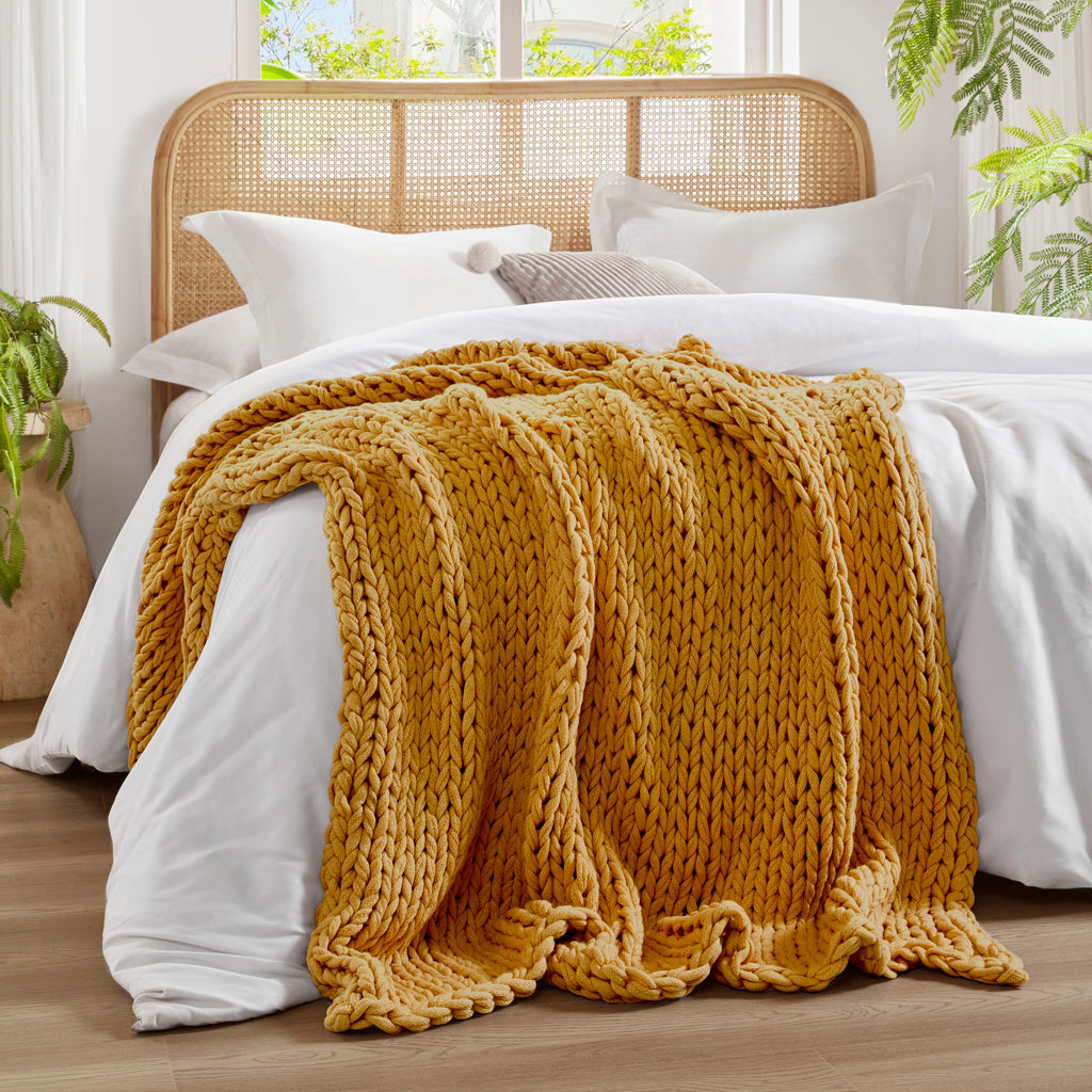 Chunky Double Knit Hand Made Chunky Double Knit Throw Blanket