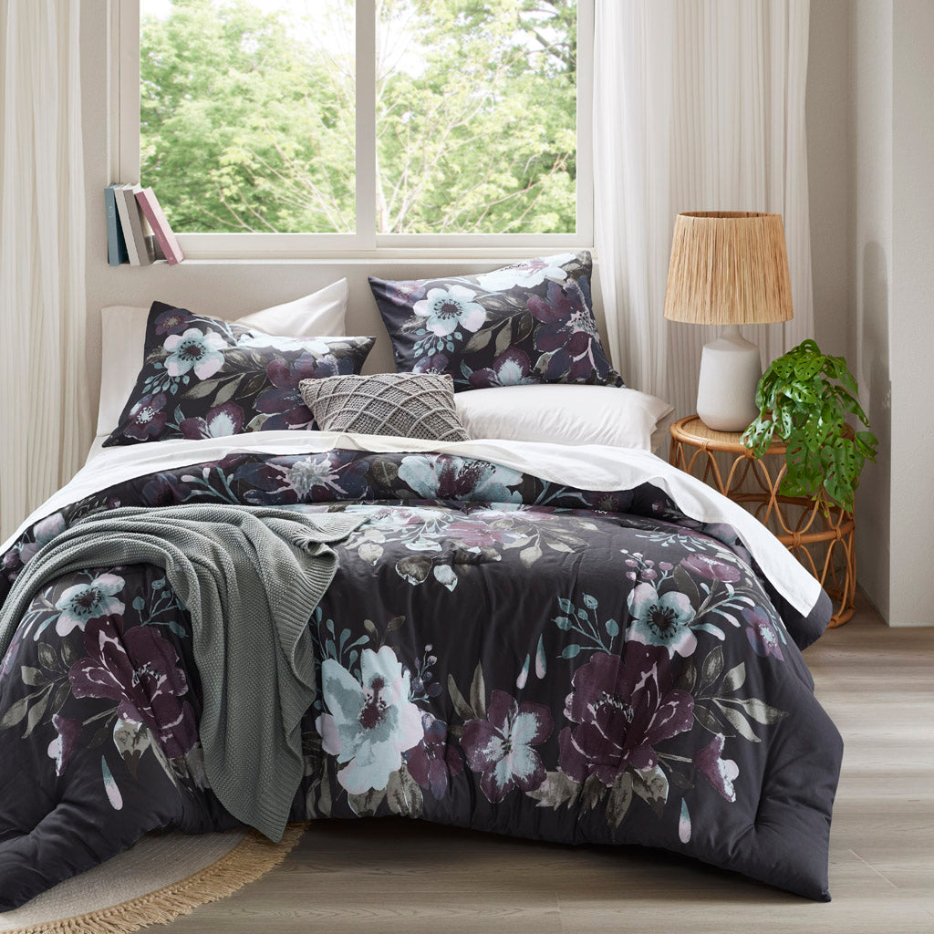 3 Piece Cotton Printed Comforter Set