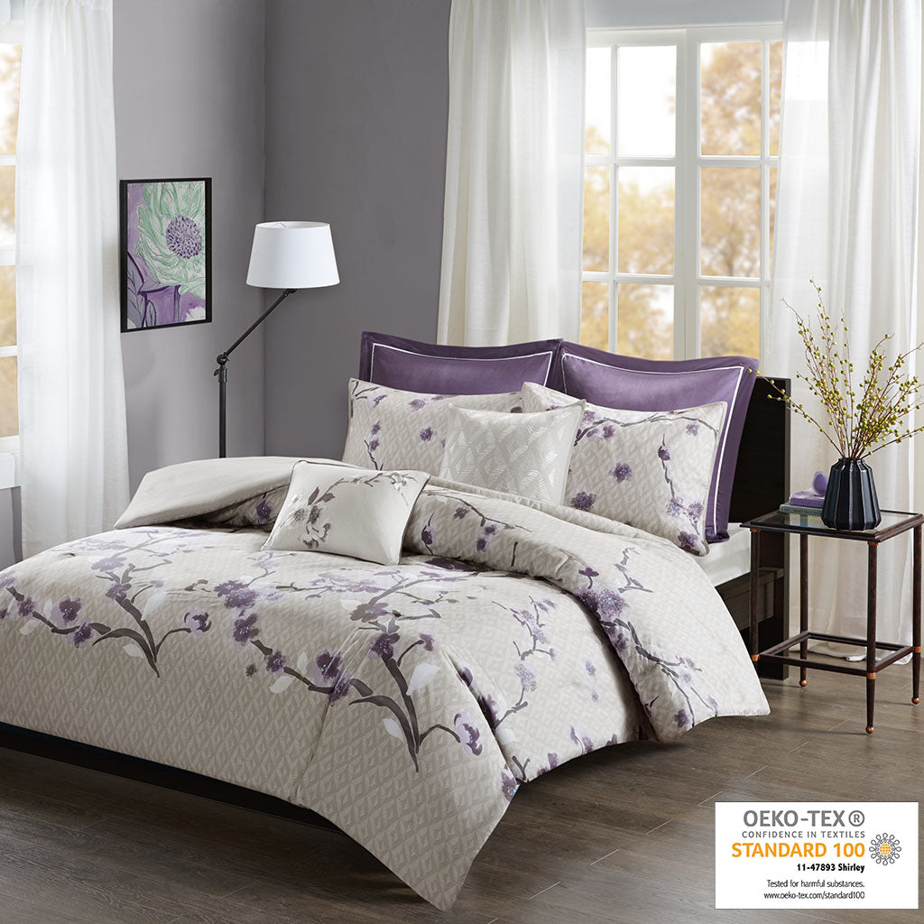 Holly 7 Piece Cotton Duvet Cover Set