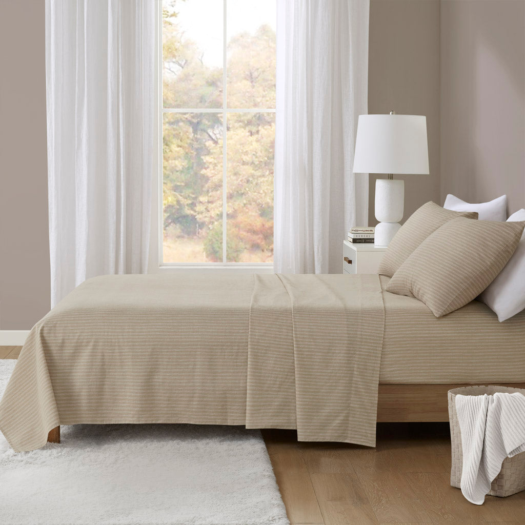 Oversized Cotton Flannel 4 Piece Sheet Set