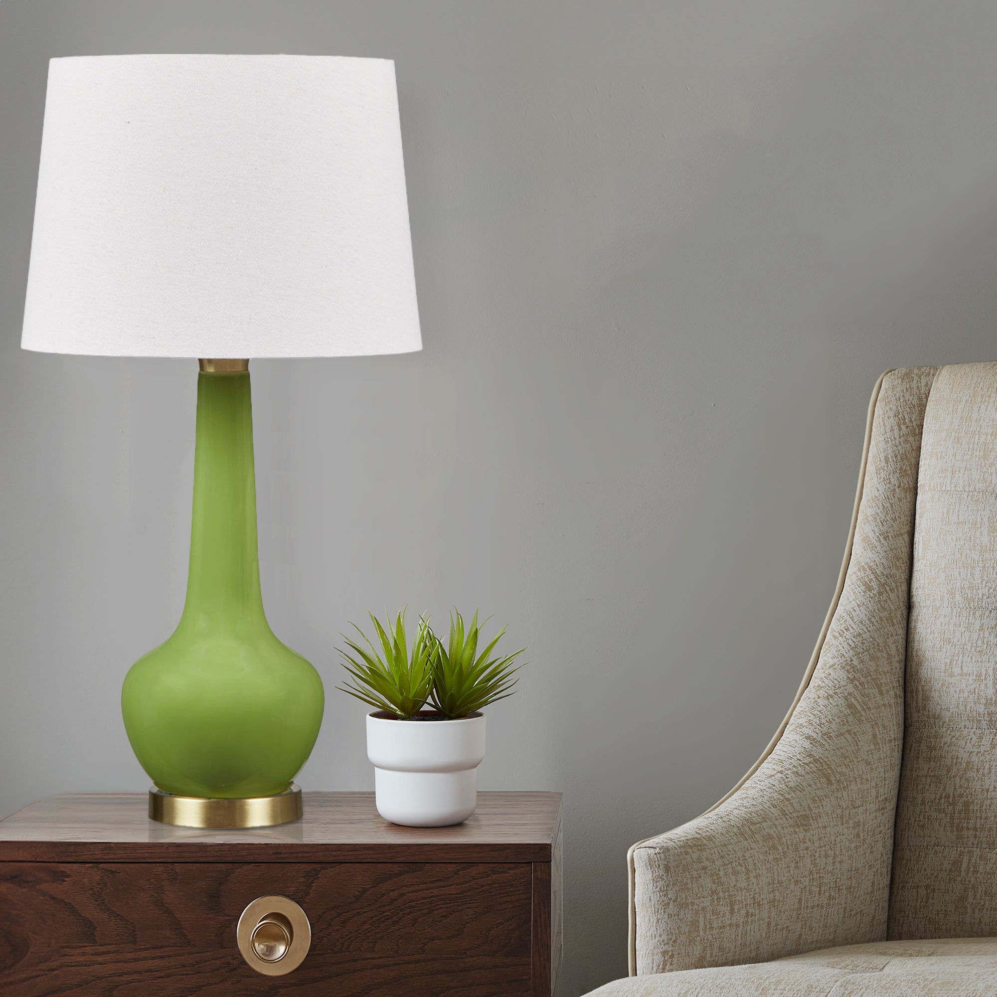 Zazie Faceted Blue Glass Table Lamp