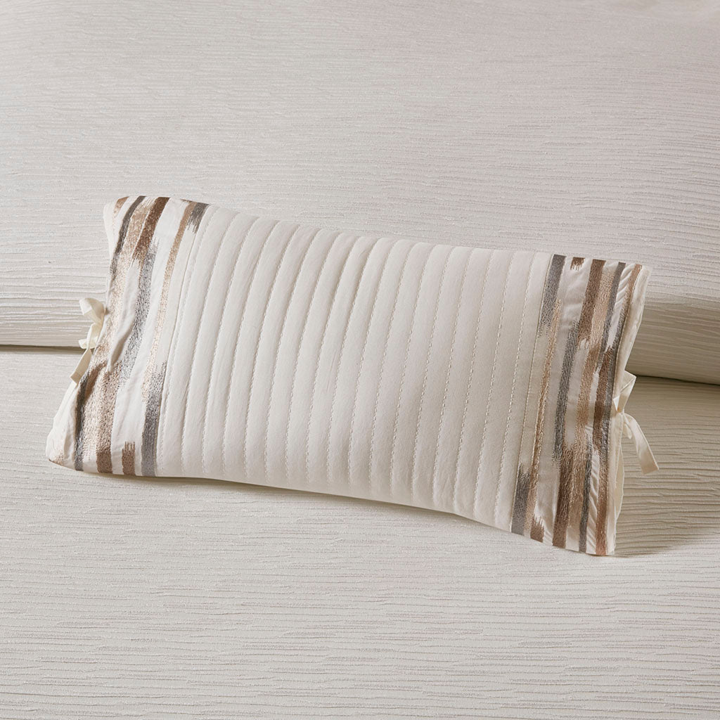 Hanae Knit Quilted Top Decorative Square Pillow 18x18"
