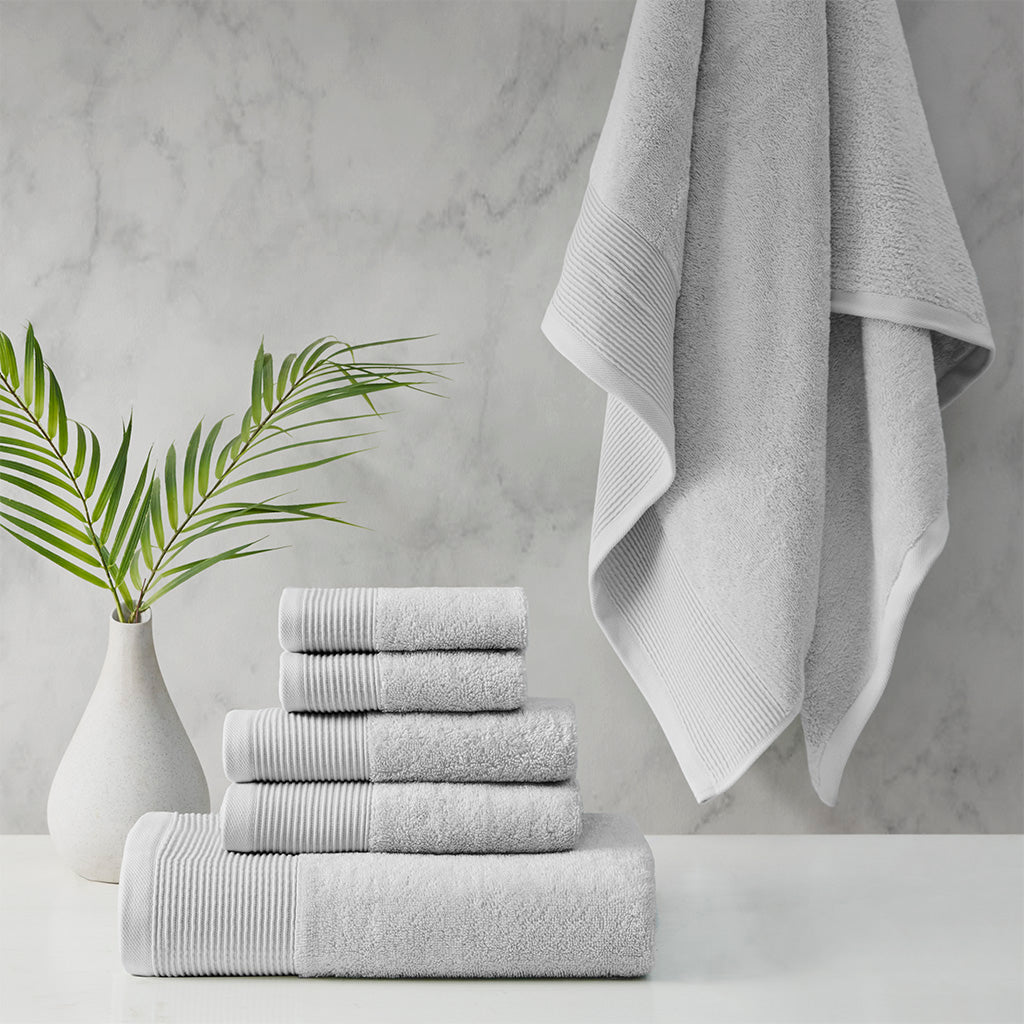 Nuage 100% Cotton Feather Touch Antimicrobial Towel 6 Piece Set