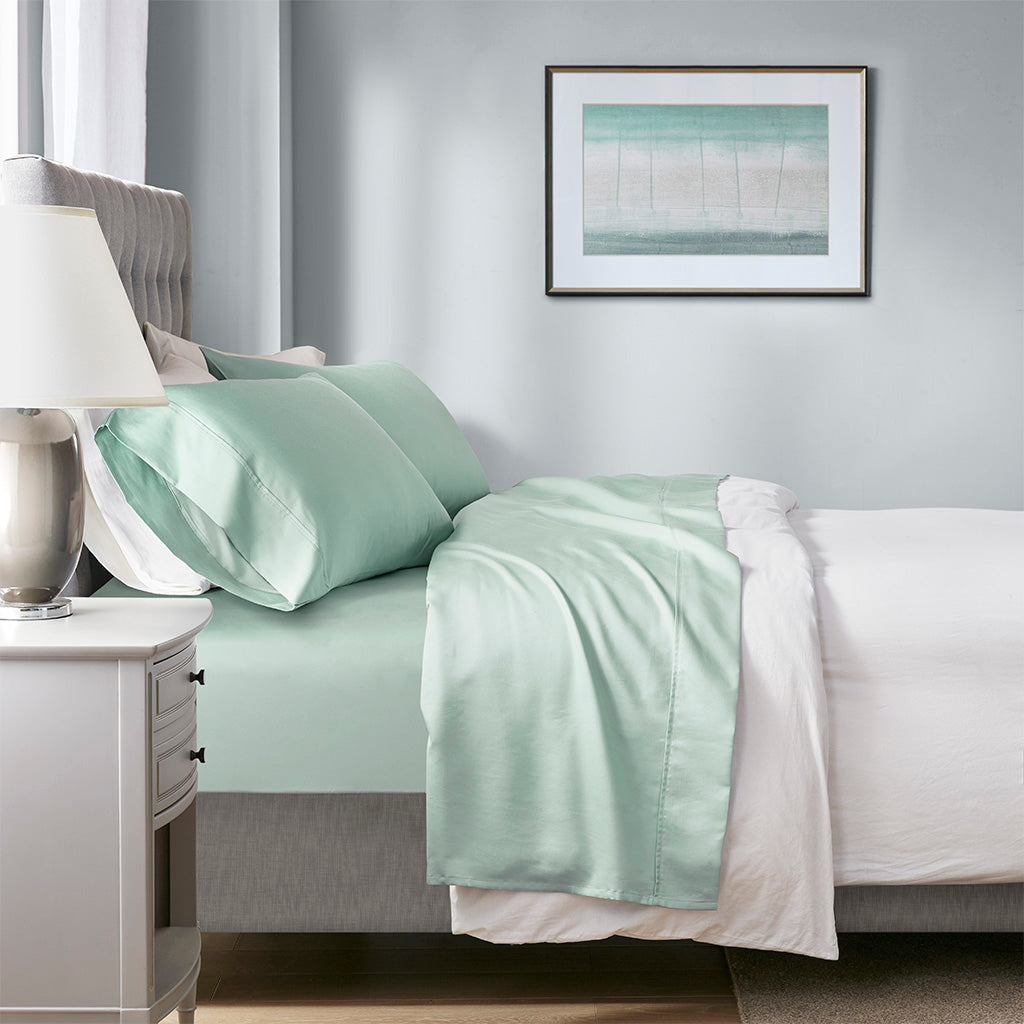 1000 Thread Count HeiQ Smart Temperature Cotton Blend 4 PC Sheet Set