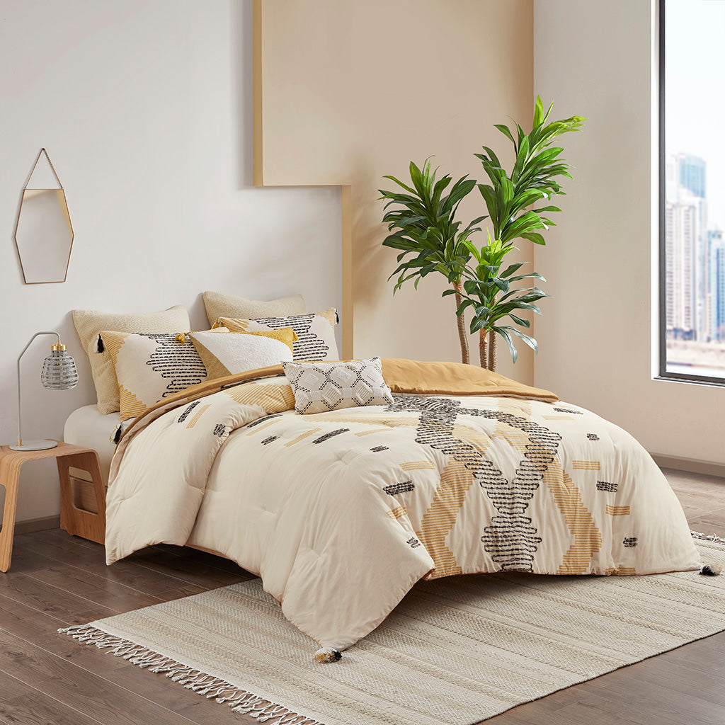 Arizona 3 Piece Cotton Jacquard Comforter Set