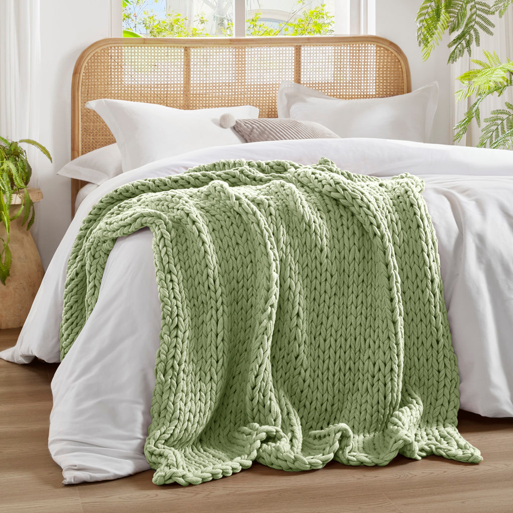 Chunky Double Knit Hand Made Chunky Double Knit Throw Blanket