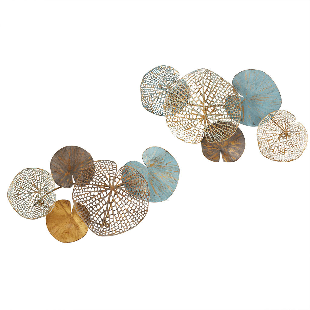 Lenzie Distressed White Floral 3-piece Carved Wood Wall Decor Set